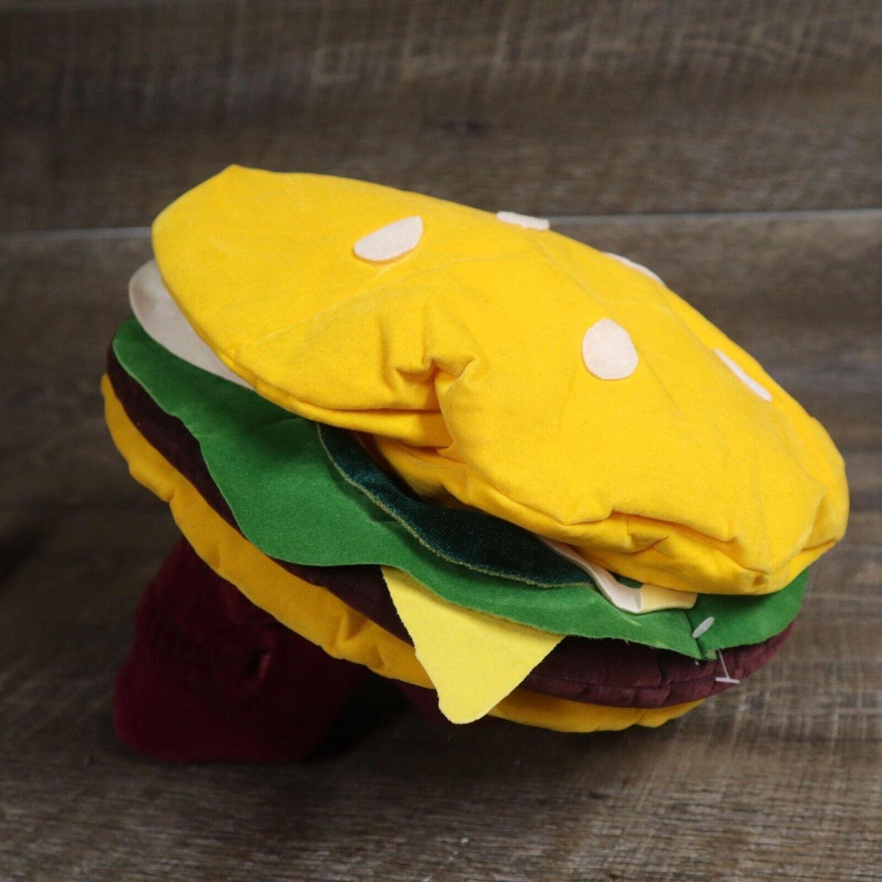 Hamburger Hat Costume Burger Cap Funny BBQ Food Prop... - Depop