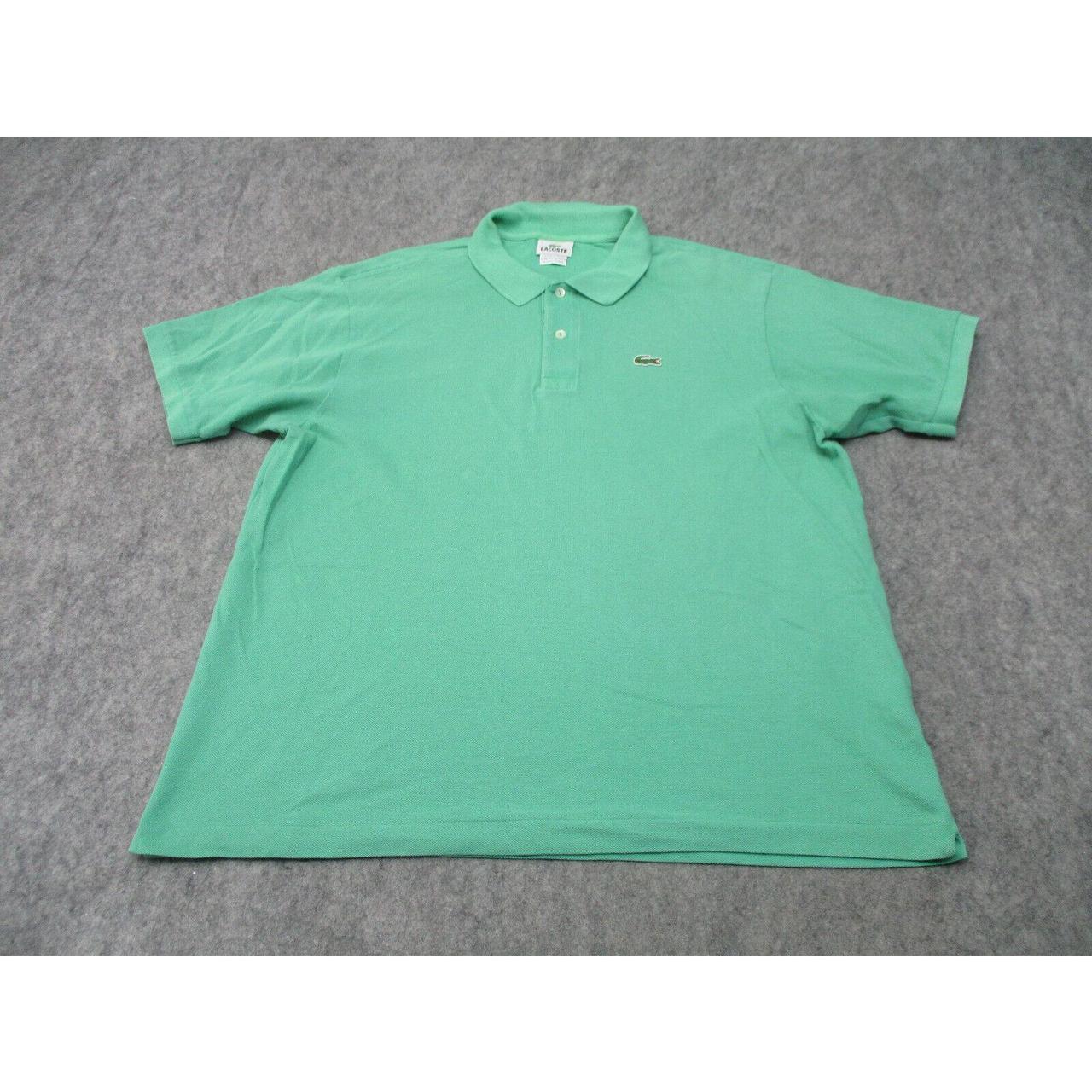 Lacoste Polo Shirt Mens Large 7 Green Short Sleeve... - Depop