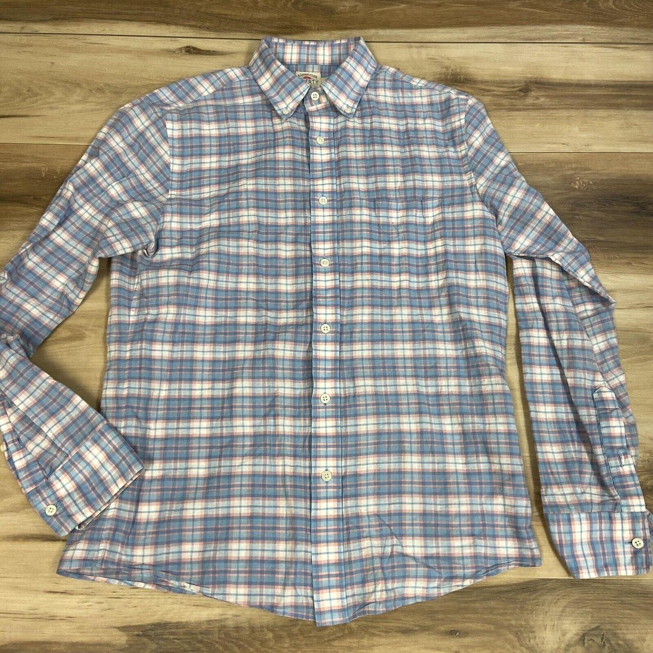Faherty Brand Mens Linen Shirt Small Button Down Up... Depop