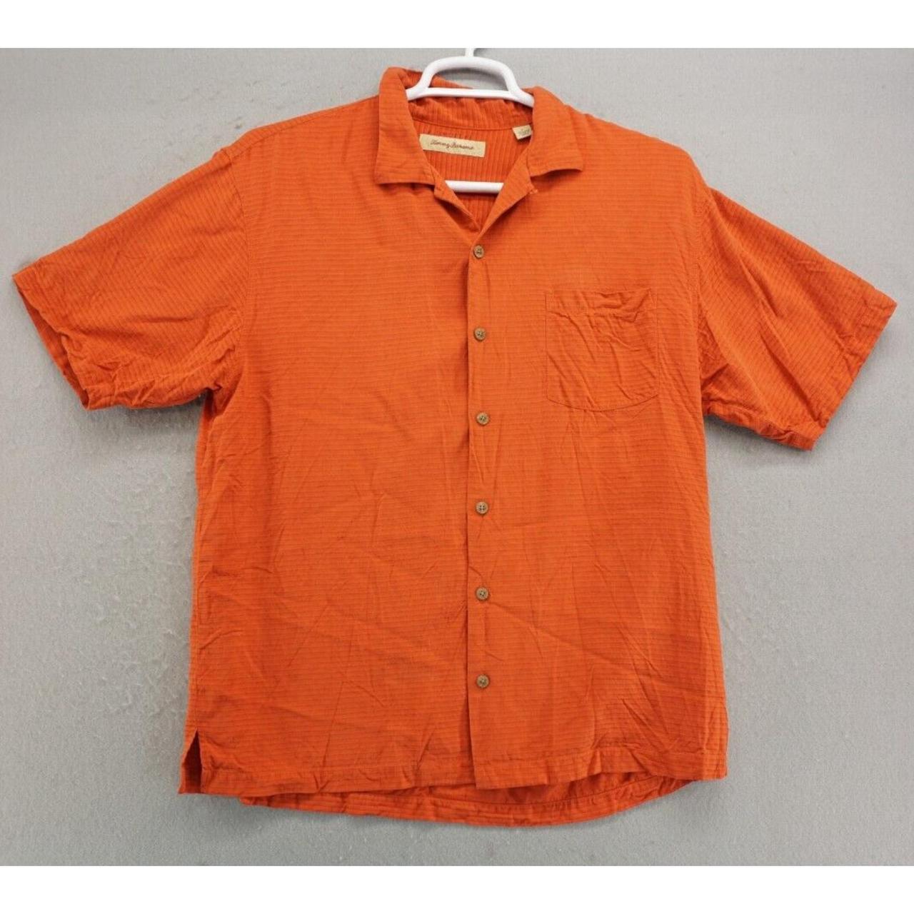 Tommy Bahama Mens Silk Shirt Large Button Down Short... Depop