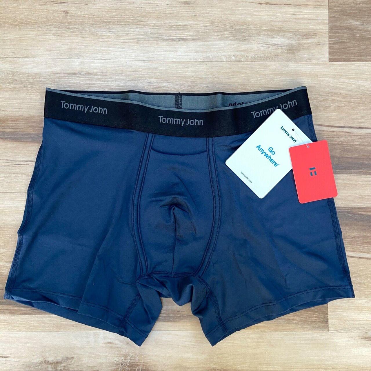 Tommy John Go Anywhere Boxer Briefs Mens Medium Blue... - Depop