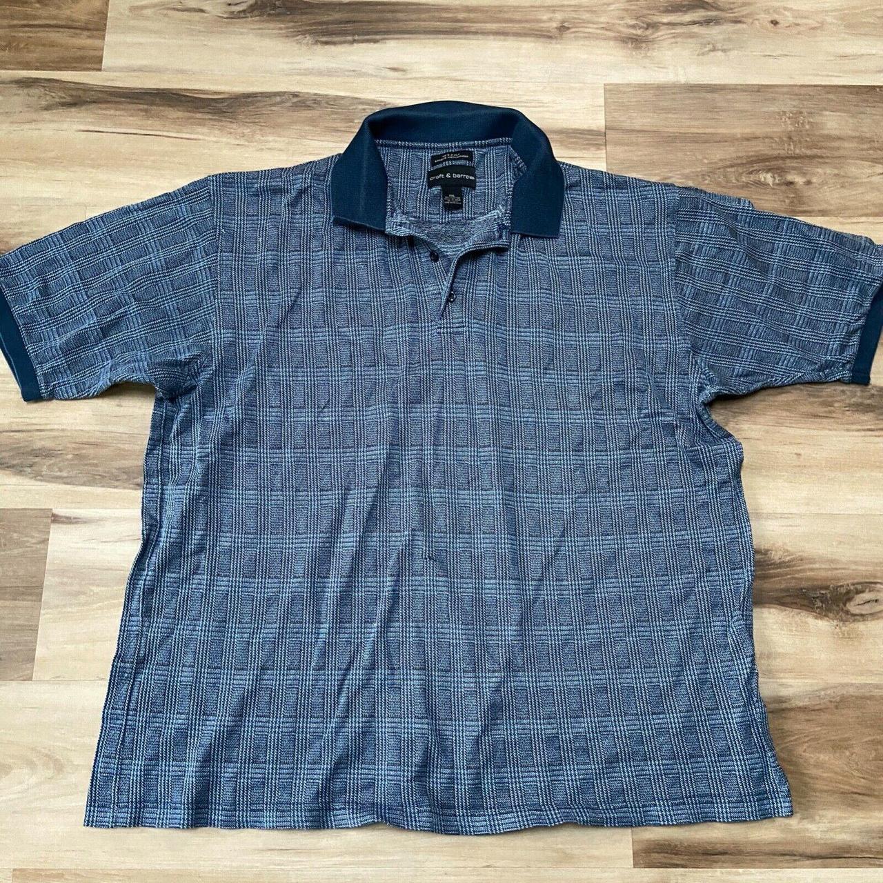 Croft & Barrow Mens Polo Shirt XXL Blue Short Sleeve... - Depop