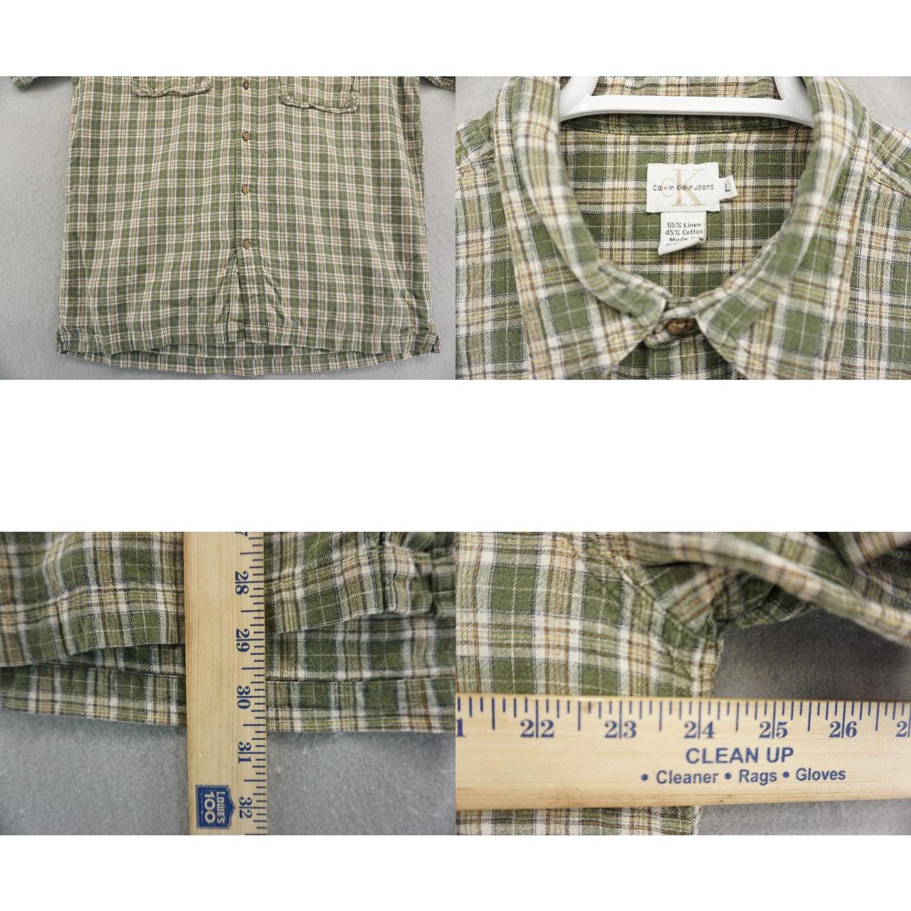 Calvin Klein Men Shirt Size Large Button Up Short... Depop