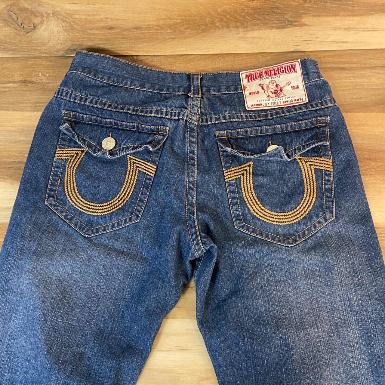 True Religion Jeans Mens 38 x 33 Joey Super T Dark... - Depop