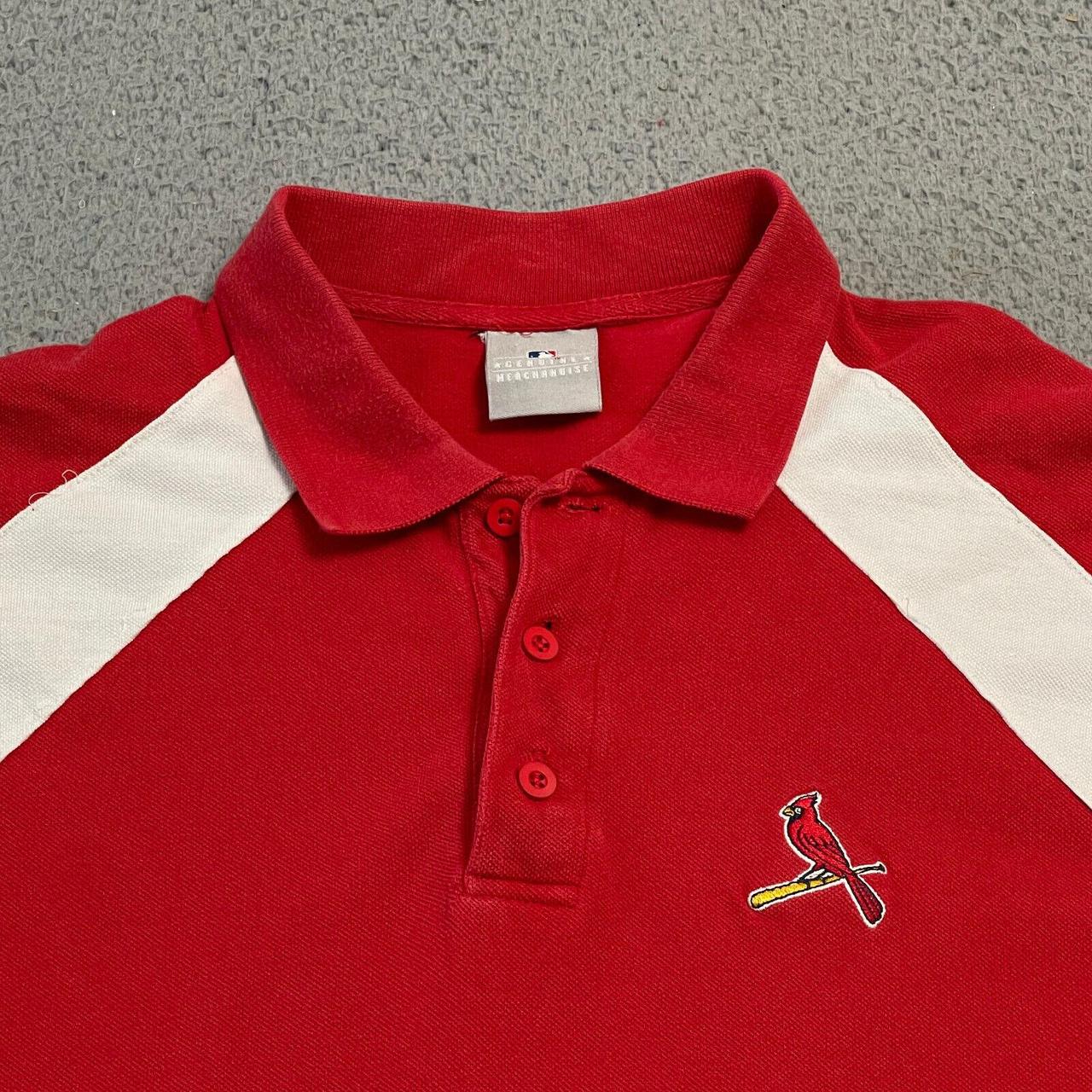 St. Louis Cardinals MLB Reebok Red Golf Polo Size: - Depop