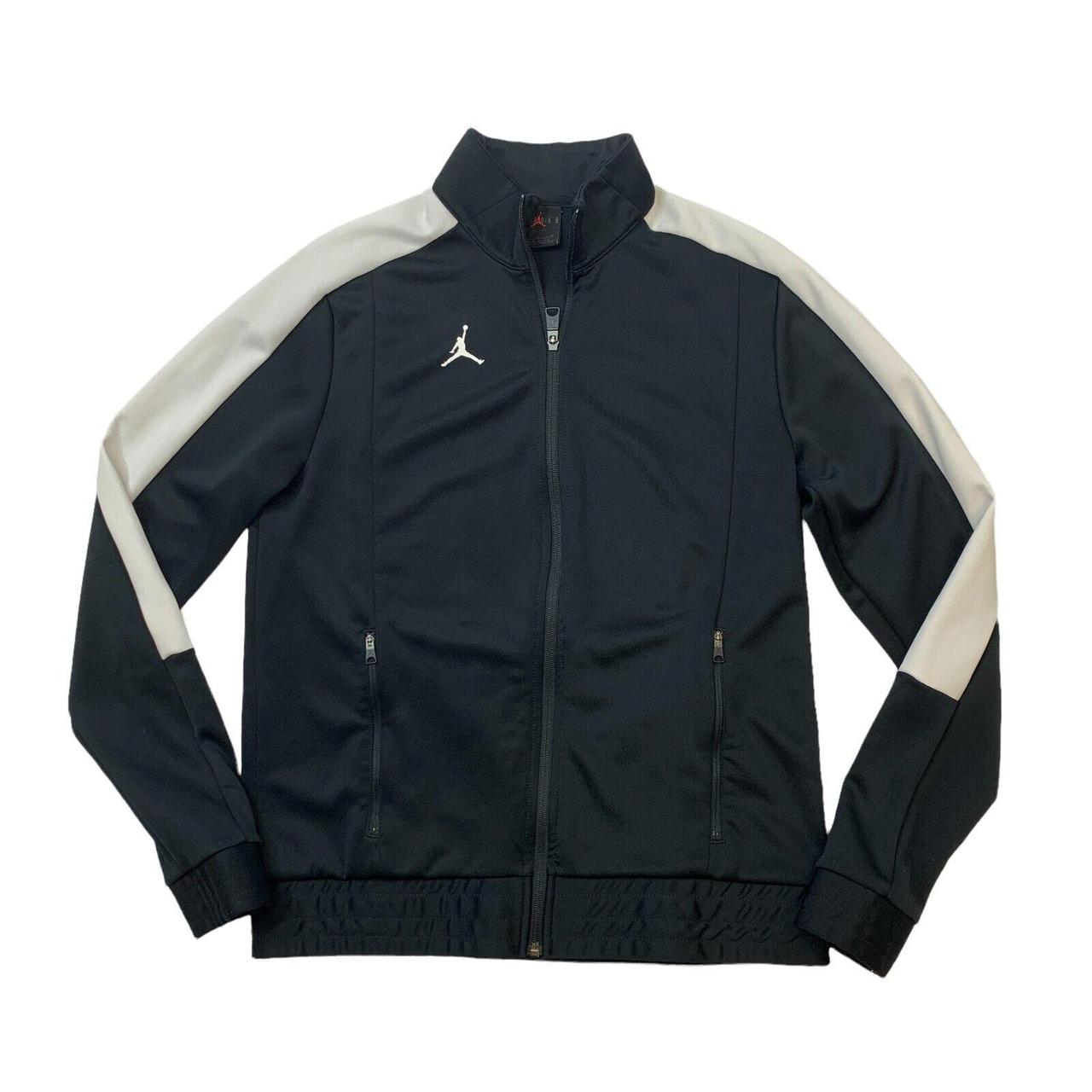 Nike Air Jordan Team Jacket Mens M Medium Black Knit... Depop