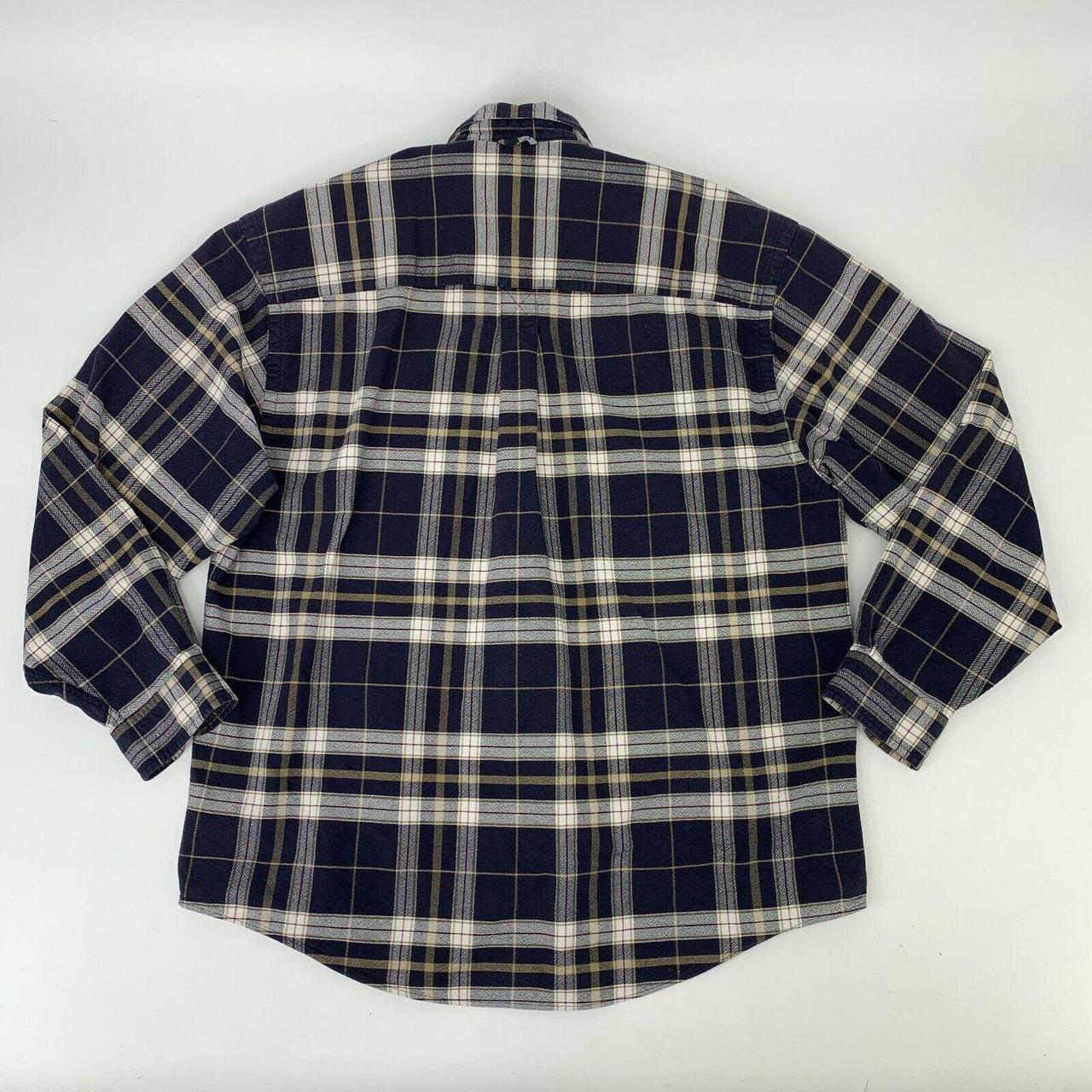 Eddie Bauer Plaid Button Down Flannel Shirt Mens... - Depop