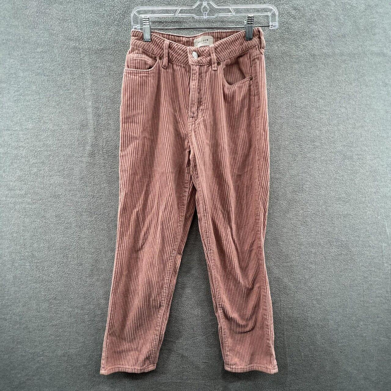 Pacsun pink Corduroy Mom pants womens size 24 Depop