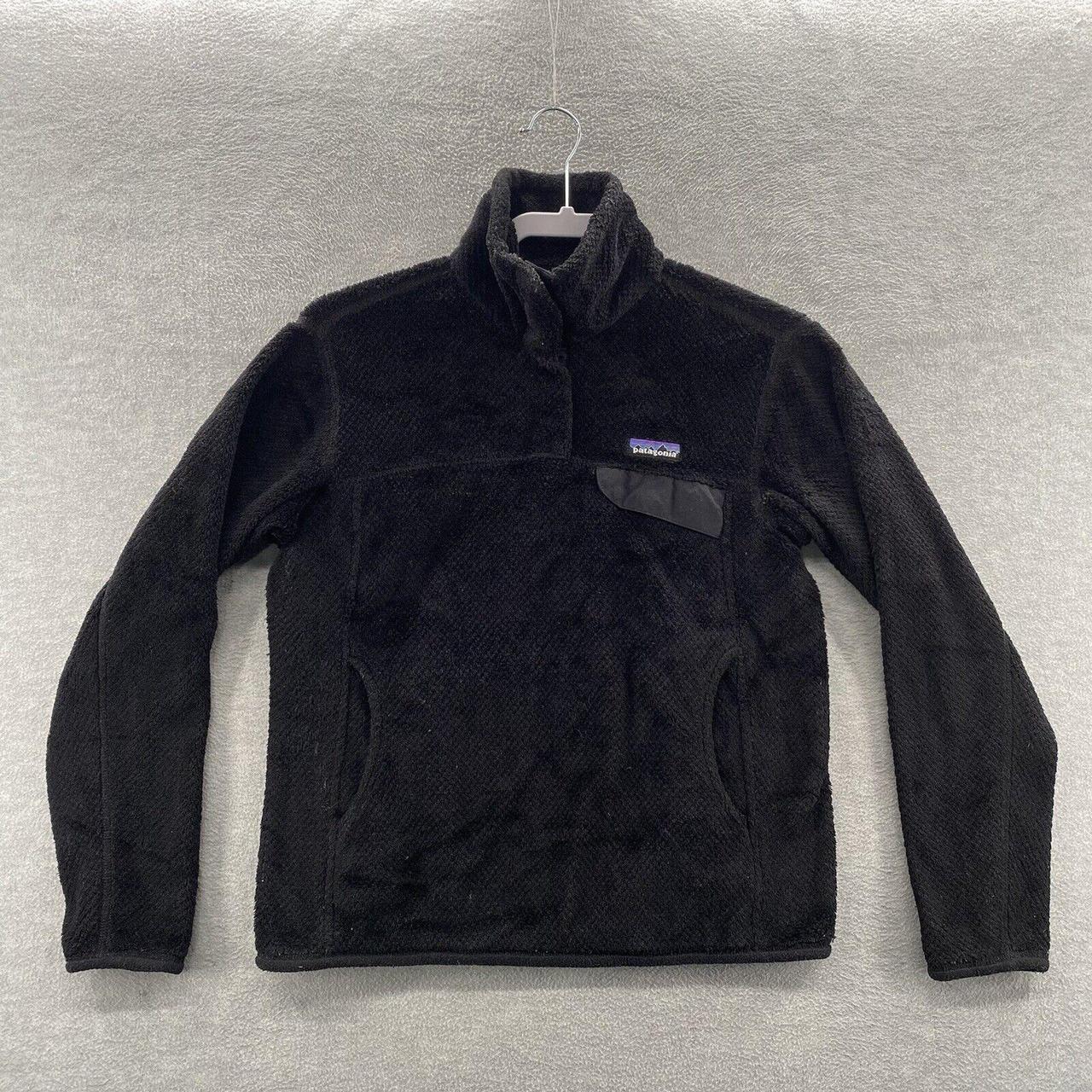 Patagonia womans size m black t snap fleece Item... - Depop