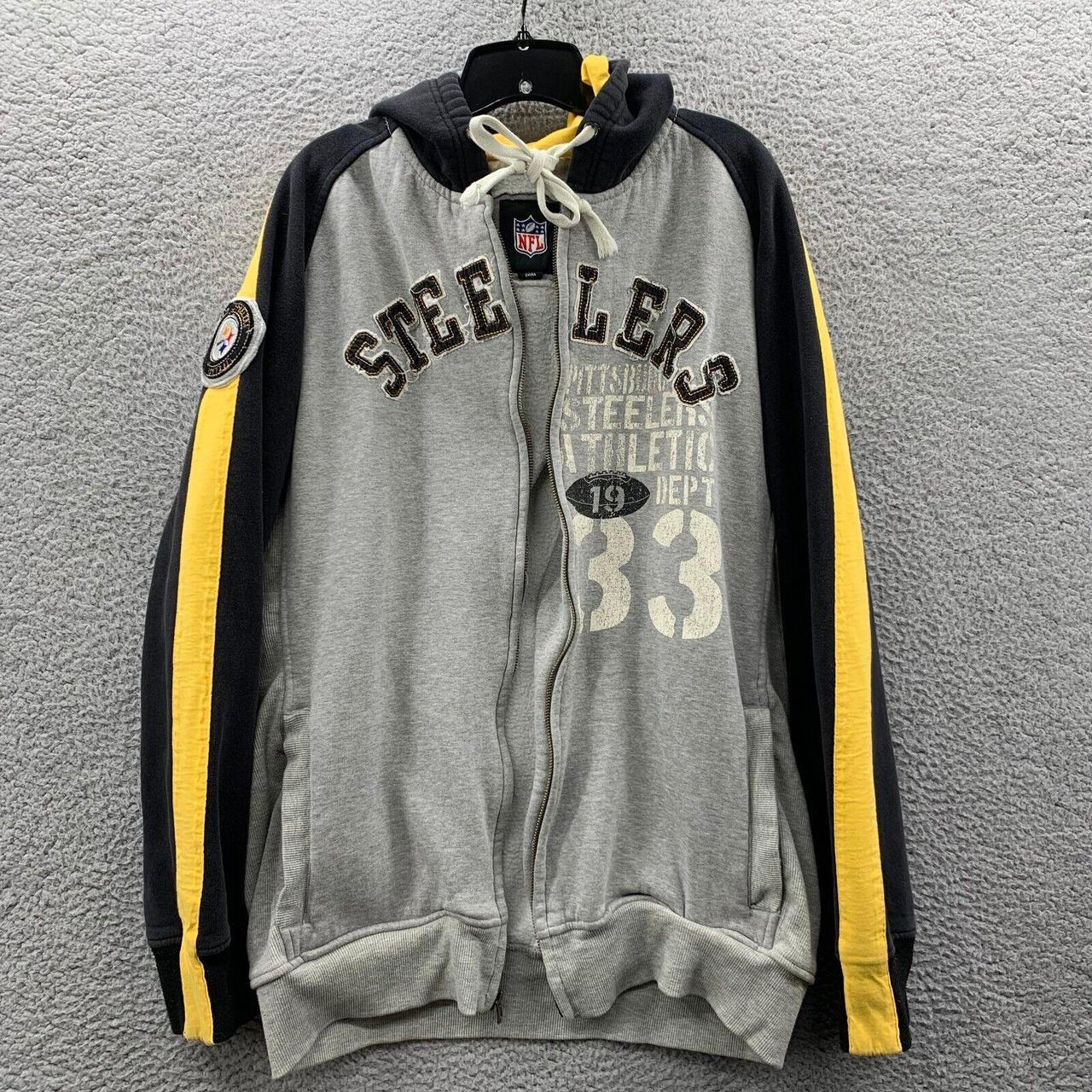 vintage Yellow NFL Steelers Hoodie Size L