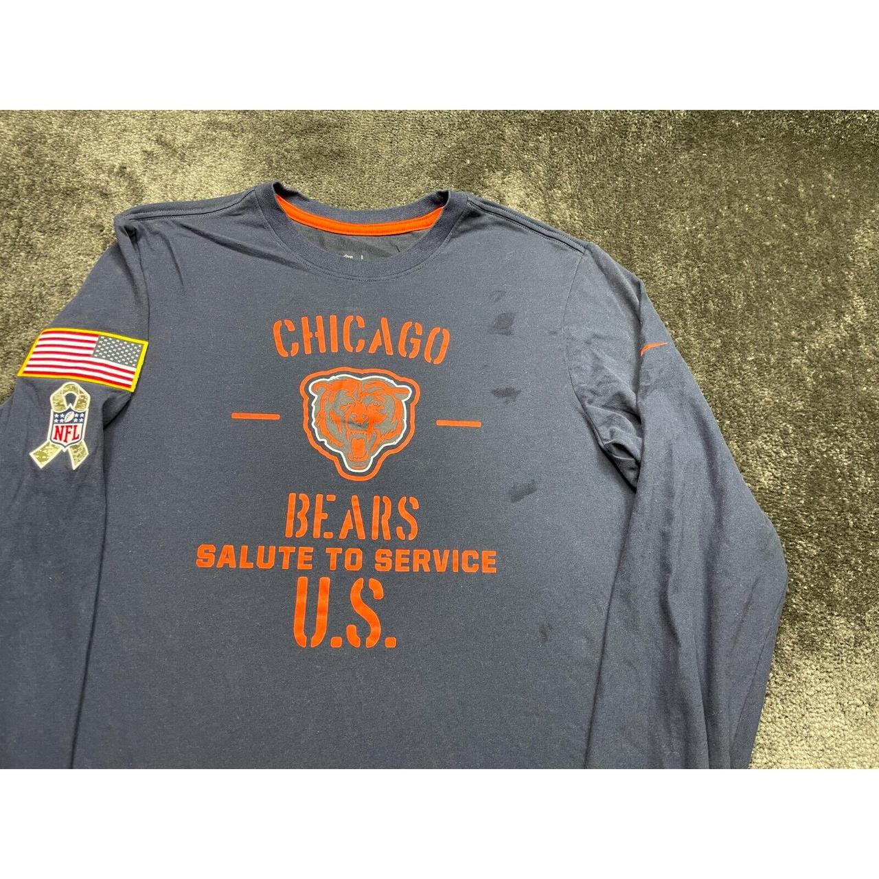 Men Nike Chicago Bears Long Sleeve Crew Neck T Shirt - Depop