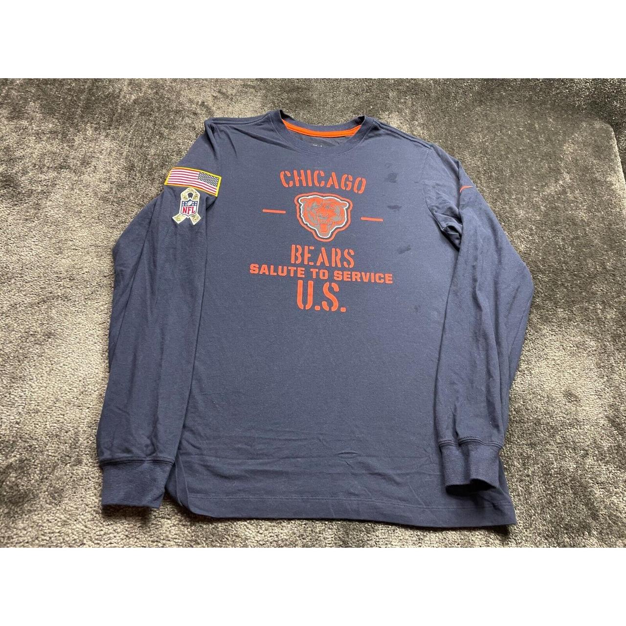 Men Nike Chicago Bears Long Sleeve Crew Neck T Shirt - Depop