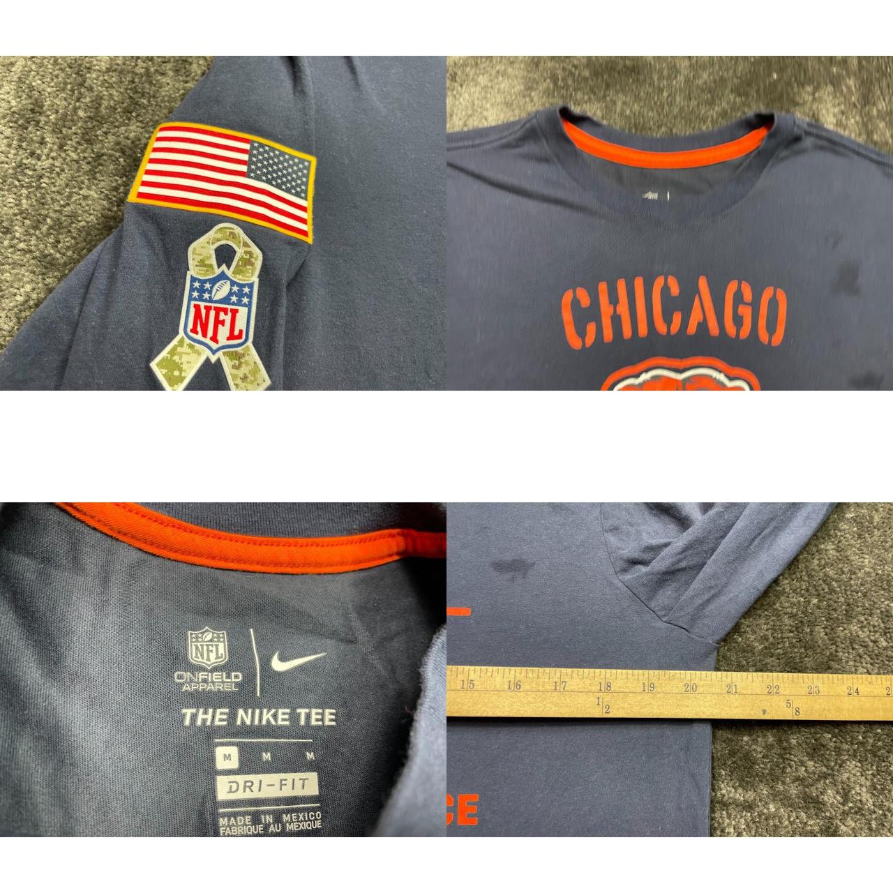 Men Nike Chicago Bears Long Sleeve Crew Neck T Shirt - Depop