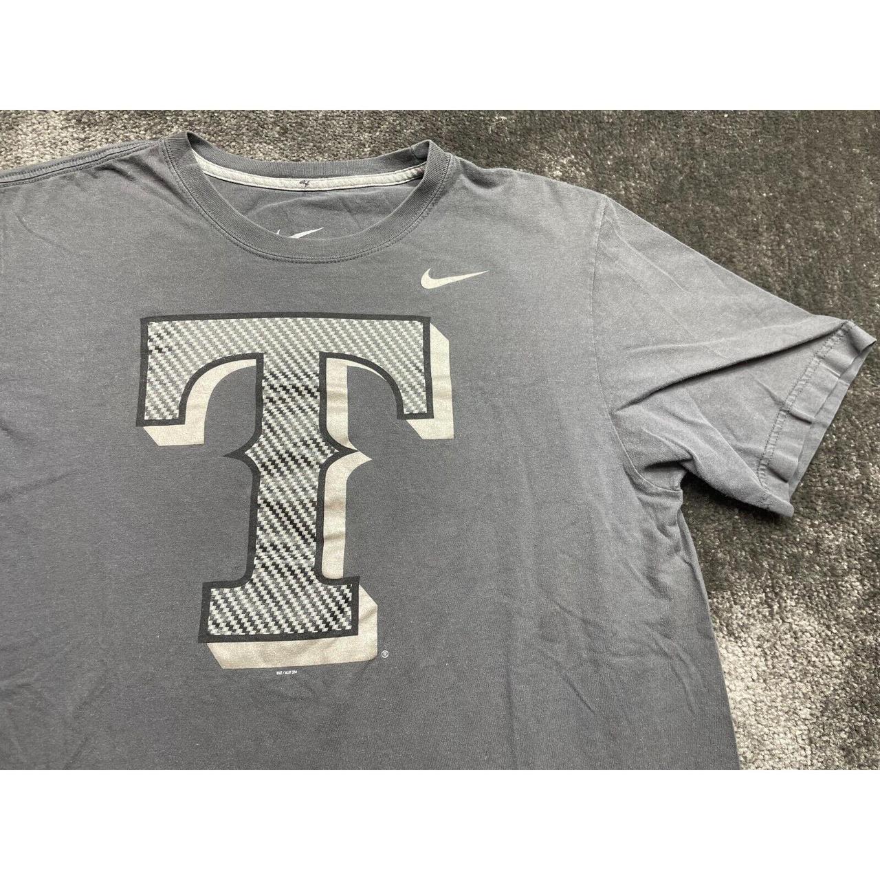 Classic Texas Rangers T-Shirt. Size Small. Dark Grey - Depop