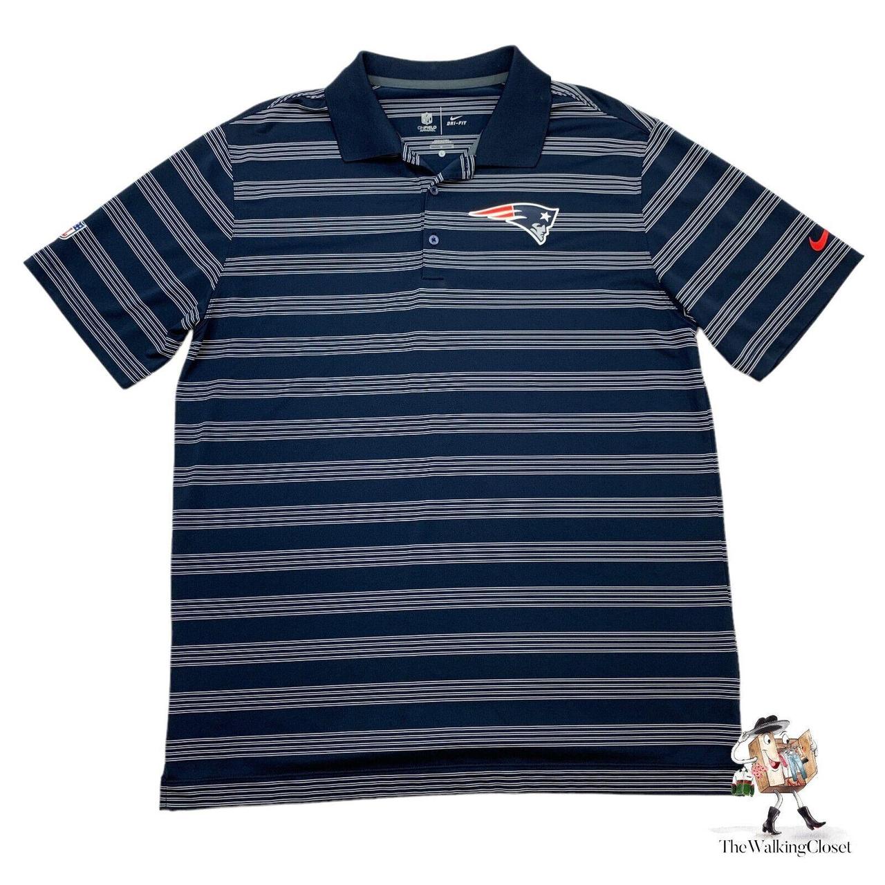 New England Patriots White Dri-Fit Polo by Nike