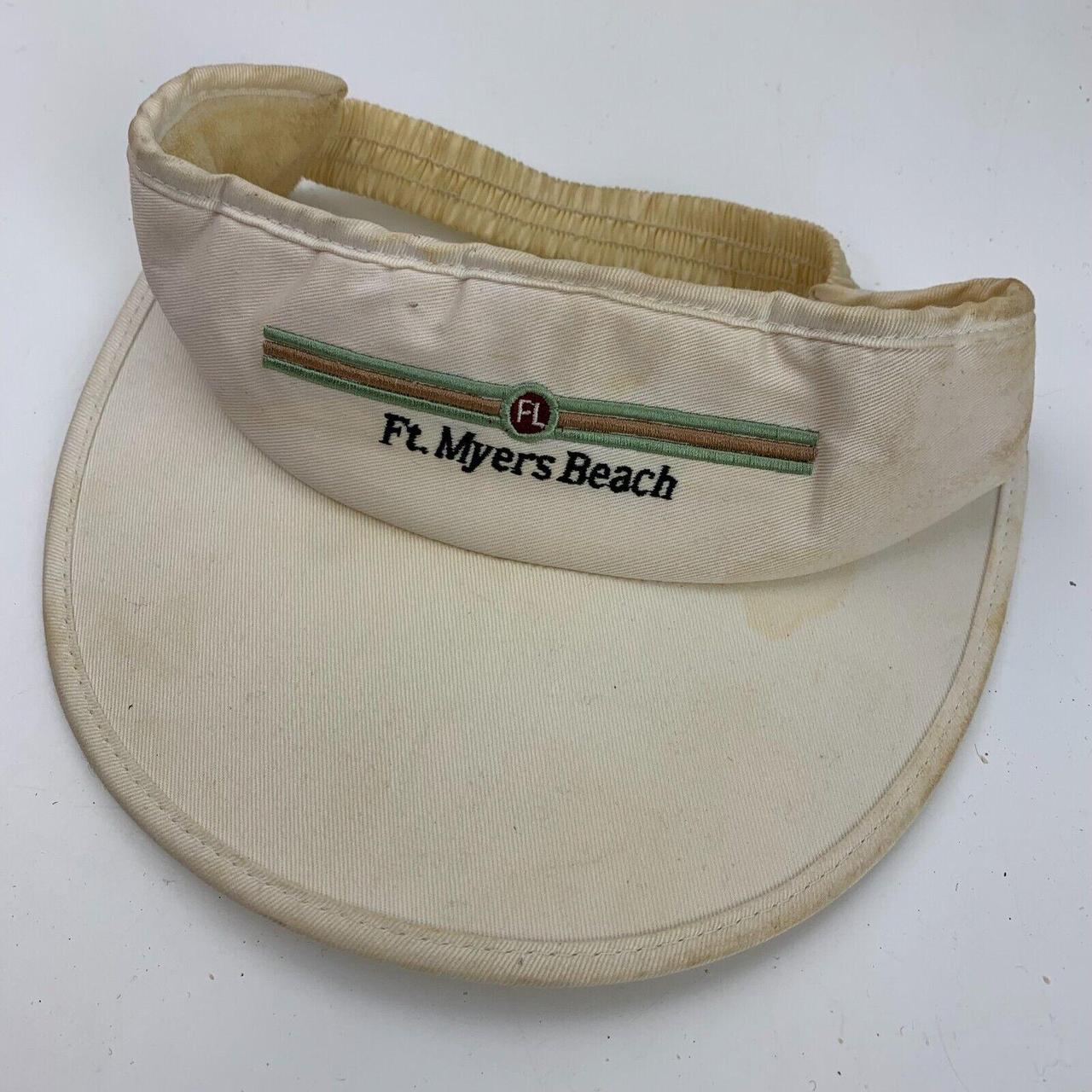 Ft Myers Beach Vintage Visor Cap Hat Adjustable Depop