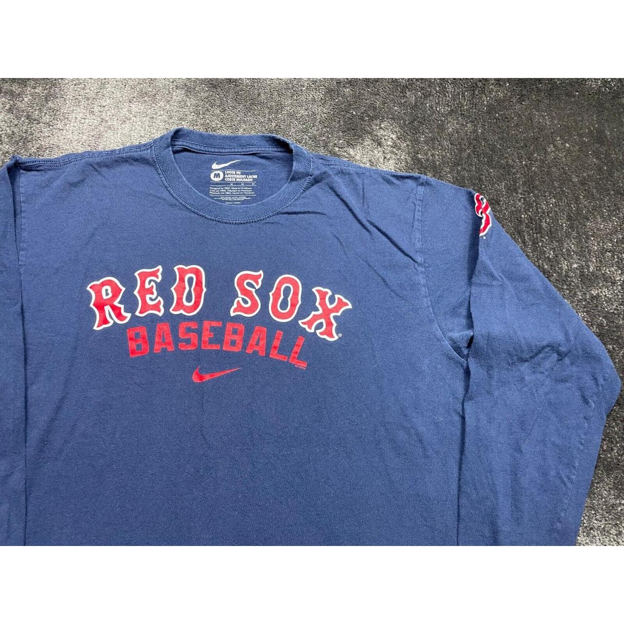 Men's Nike Long Sleeve Boston Red Sox Pullover Size - Depop