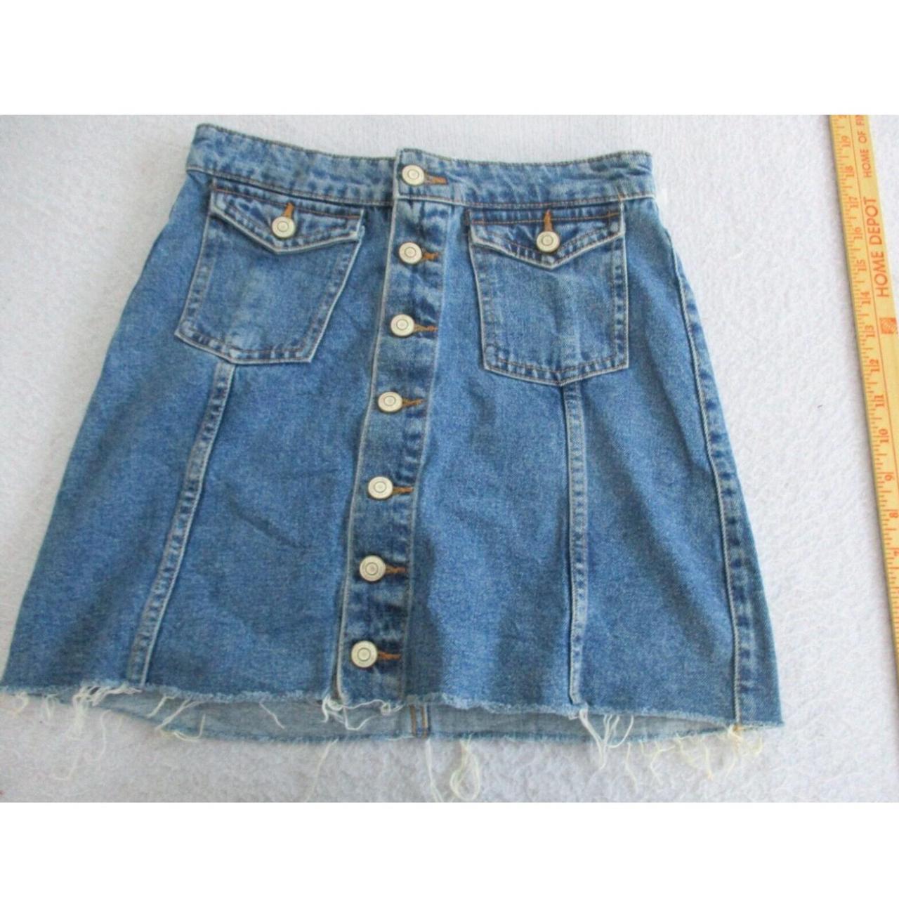 Womens Authentic Denim by TRF blue button up skirt. Depop