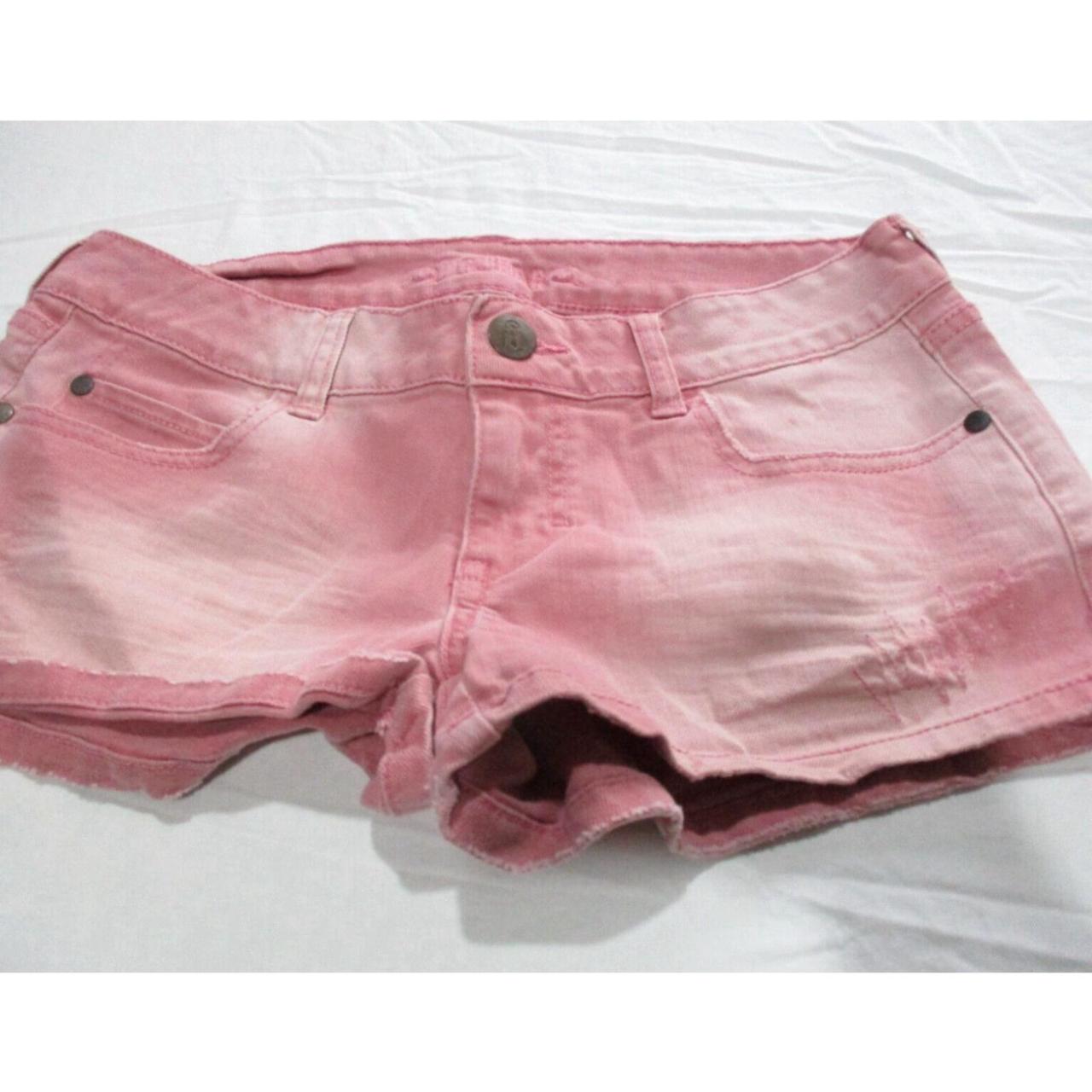 Pink cut off shorts online