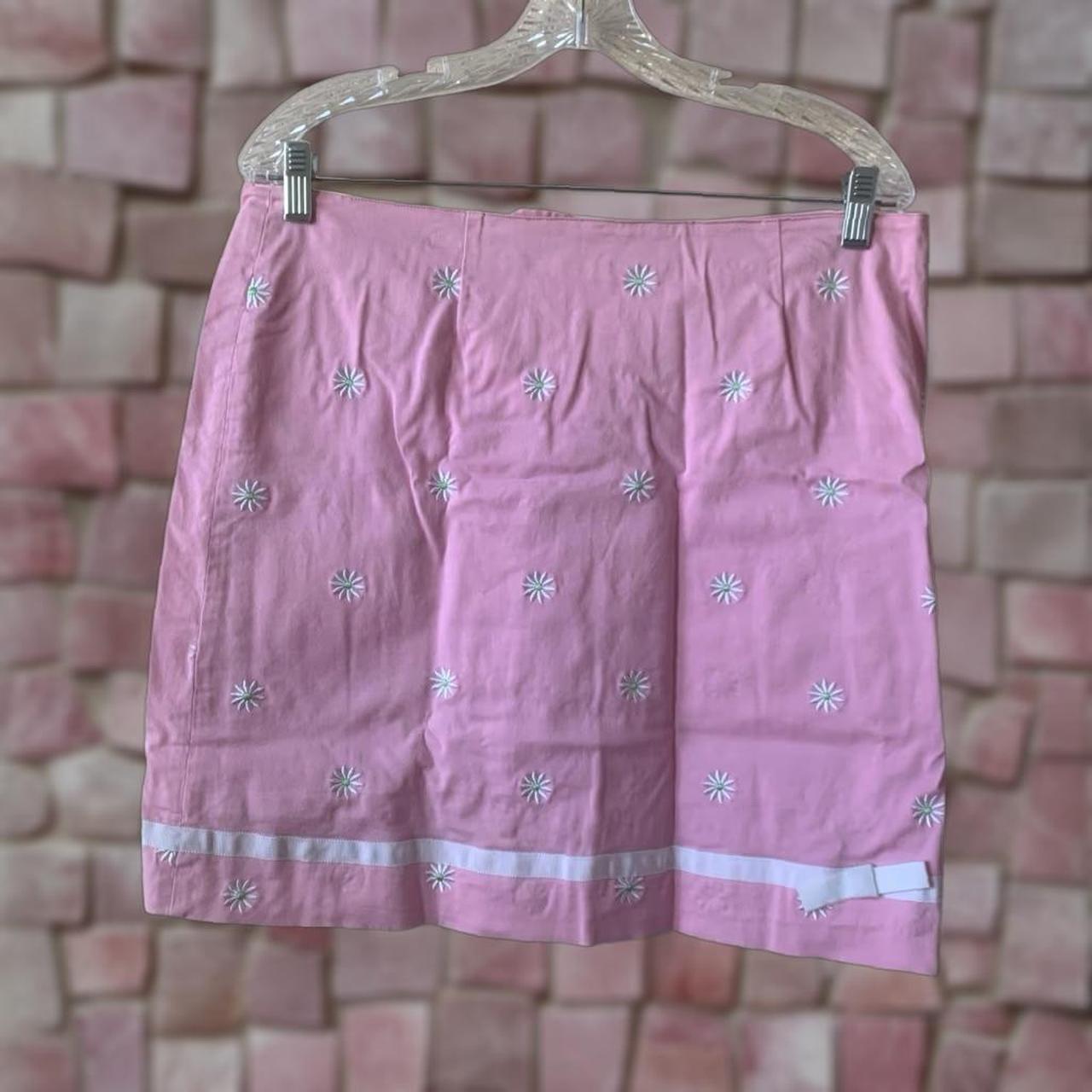 Vintage Women's Casual Skirt - Pink - 12 – This vintage skirt from Lilly Pulitzer features …
