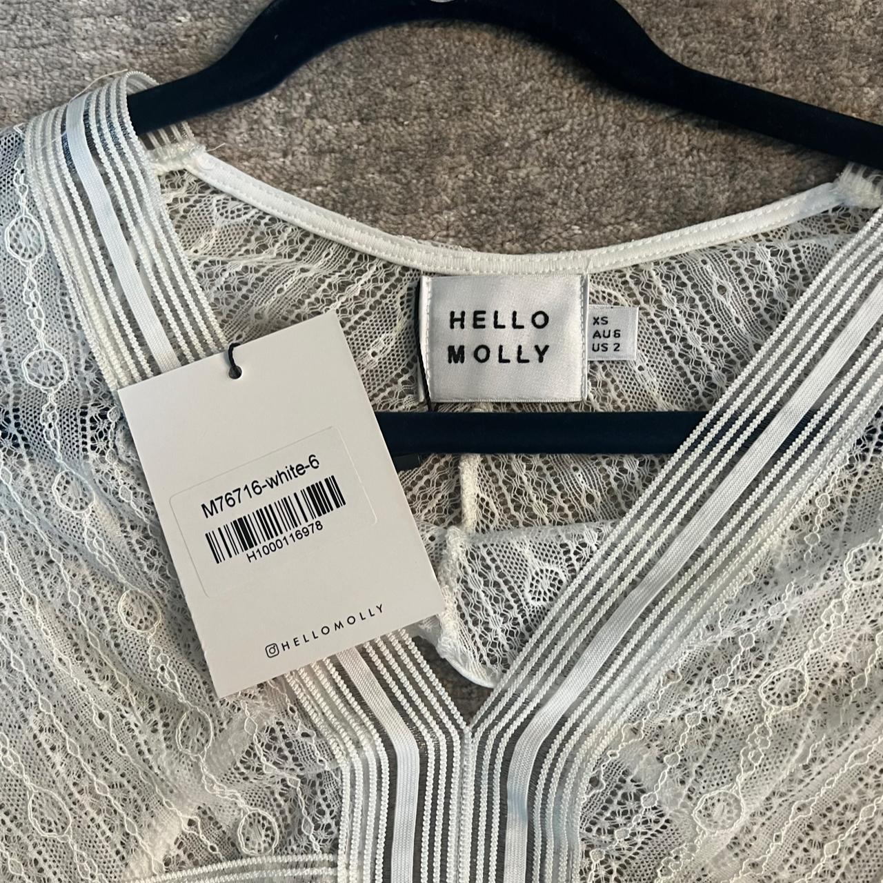 Hello Molly Duckworth White Bodysuit Size: XS (US - Depop