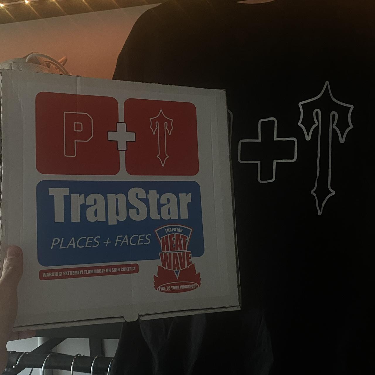 TRAPSTAR X PLACES FACES TEE BLACK COMES WITH PIZZA... Depop