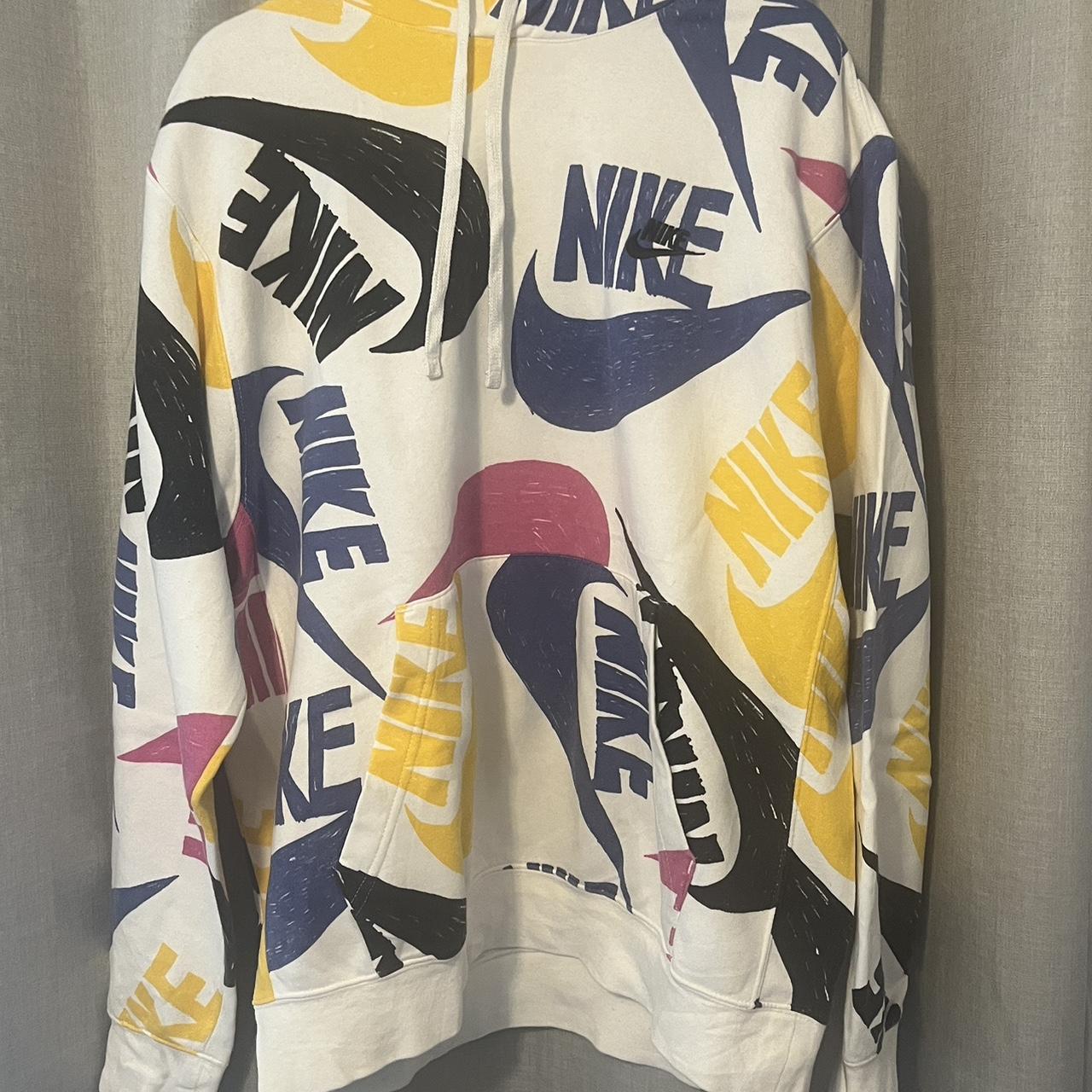 Nike Sprotswear Club Hoodie All Over Print