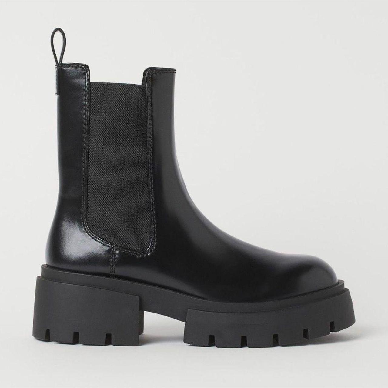 Black H&M Platform Boots Only worn twice. True to... Depop