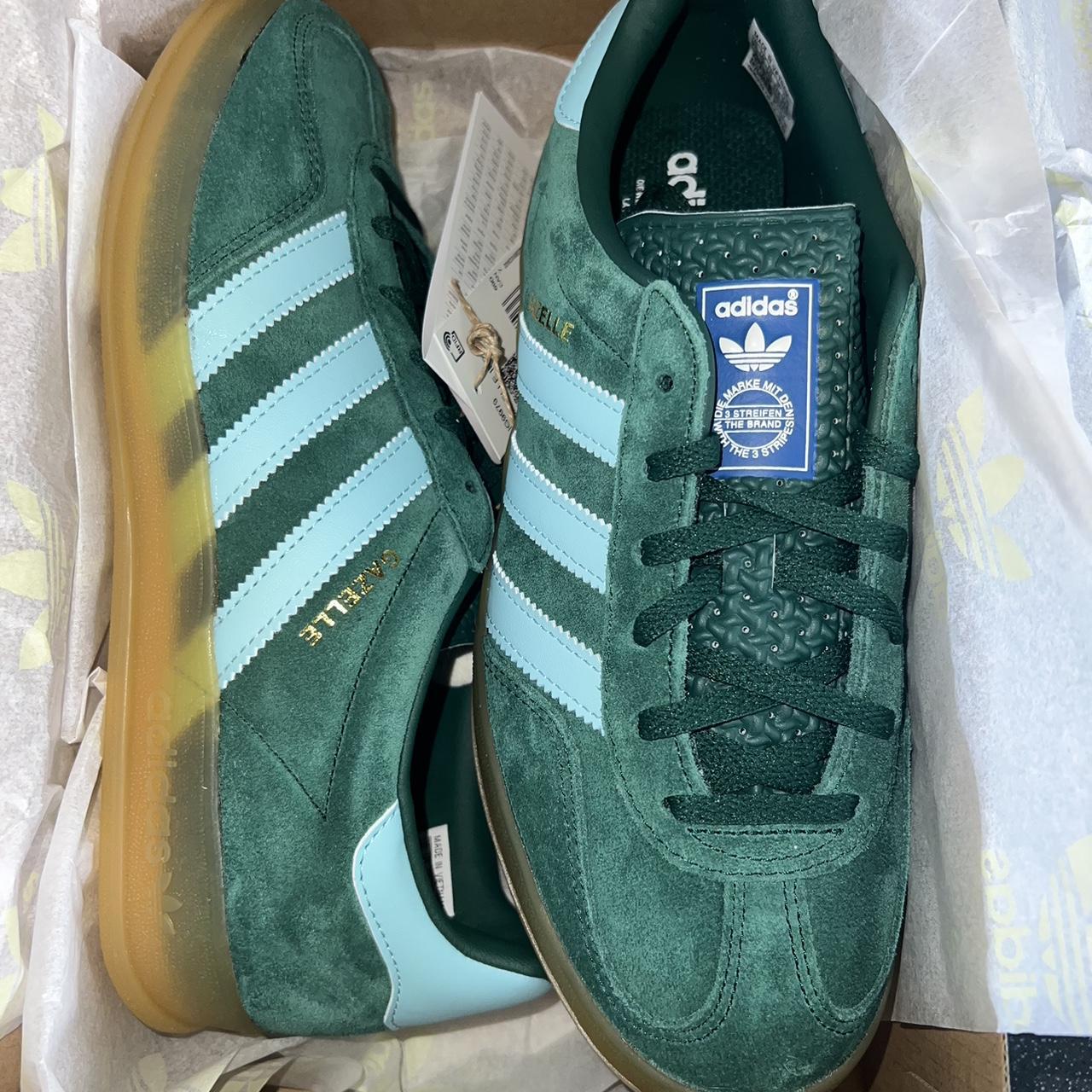 Adidas Gazelle Indoor ‘Collegiate Green Hazy Sky’ - Depop