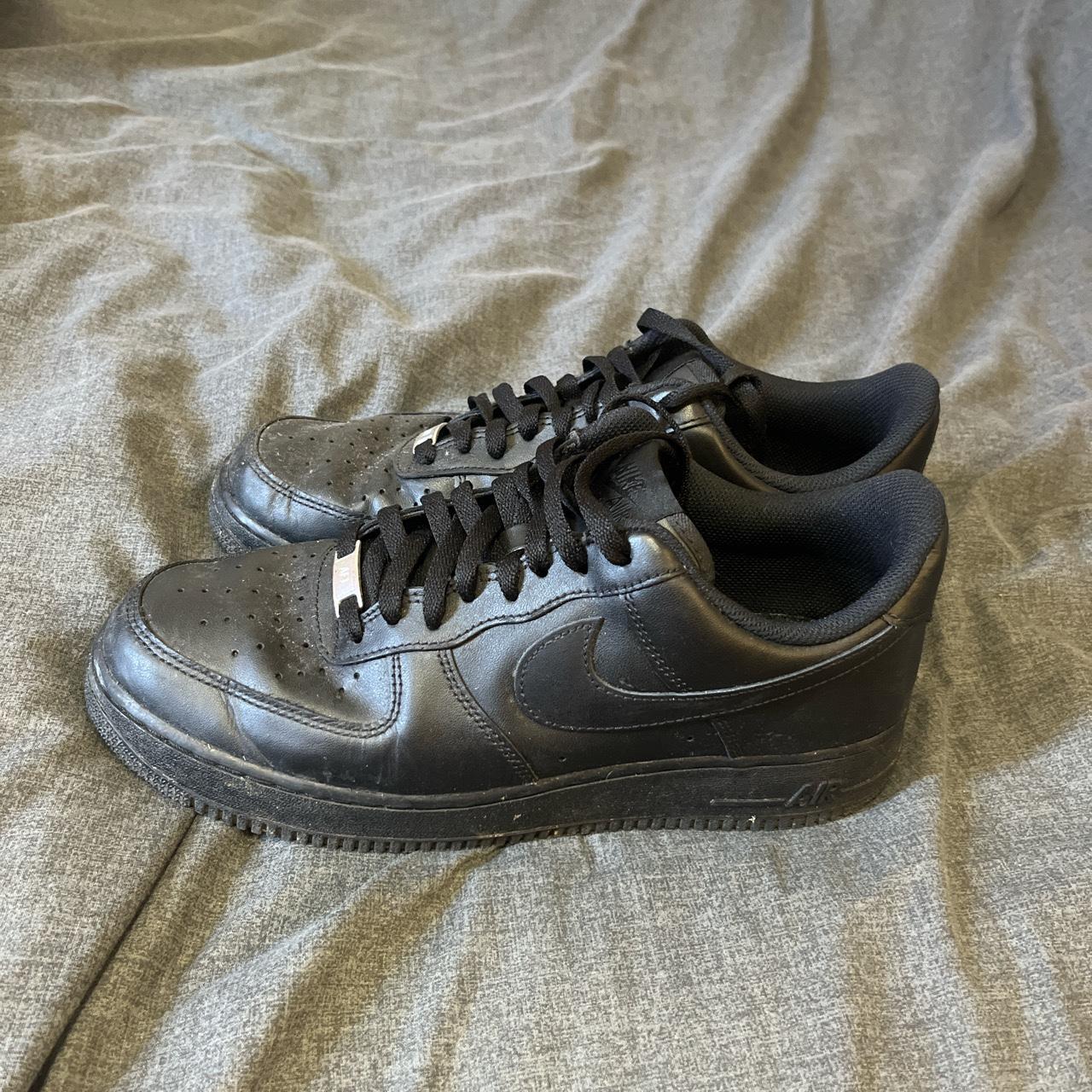 Air Force 1 black size 9 great condition - Depop