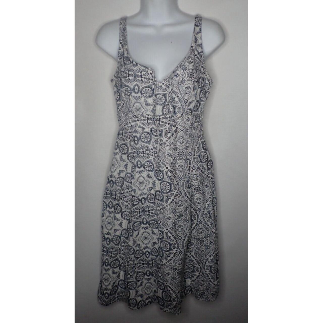 FatFace Women's Black and White Dress | Depop