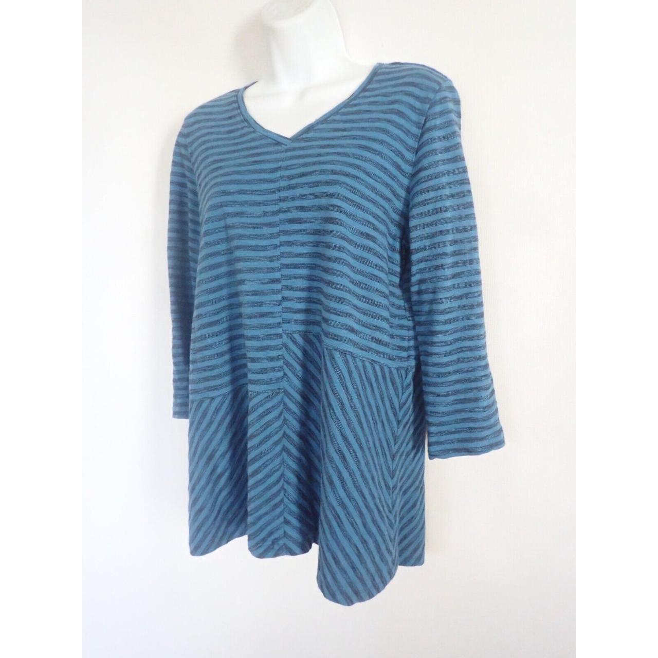 Habitat Women's Blue and Black Shirt | Depop