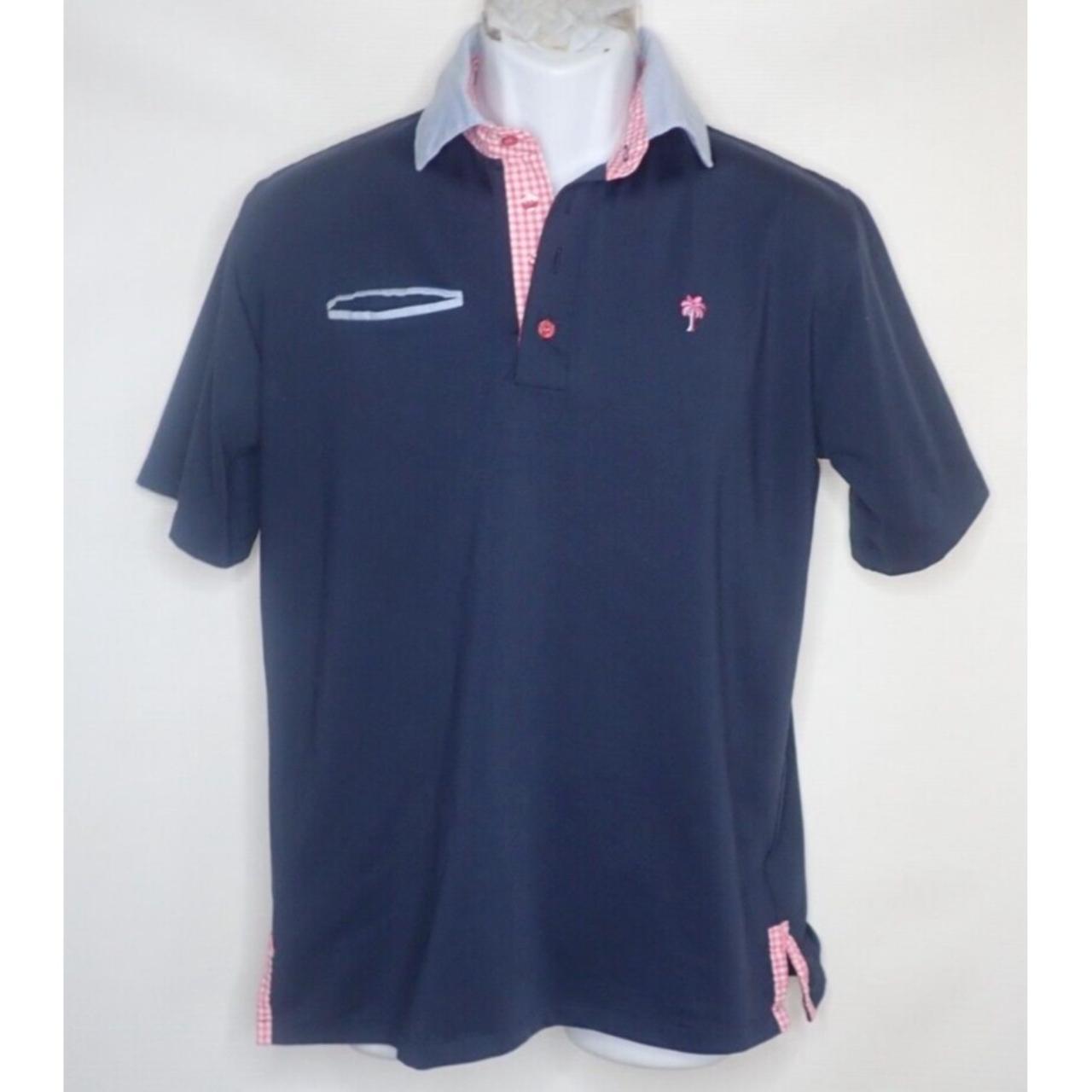 Alial Fital Men s M Navy Golf Polo Stretch Contrast. Depop