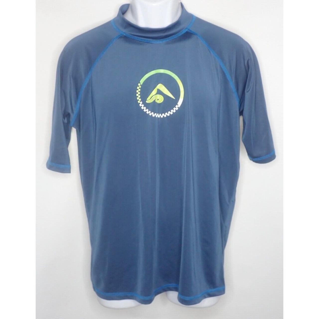 Kanu Surf Rash Guard Shirt Men Large Blue Short... Depop