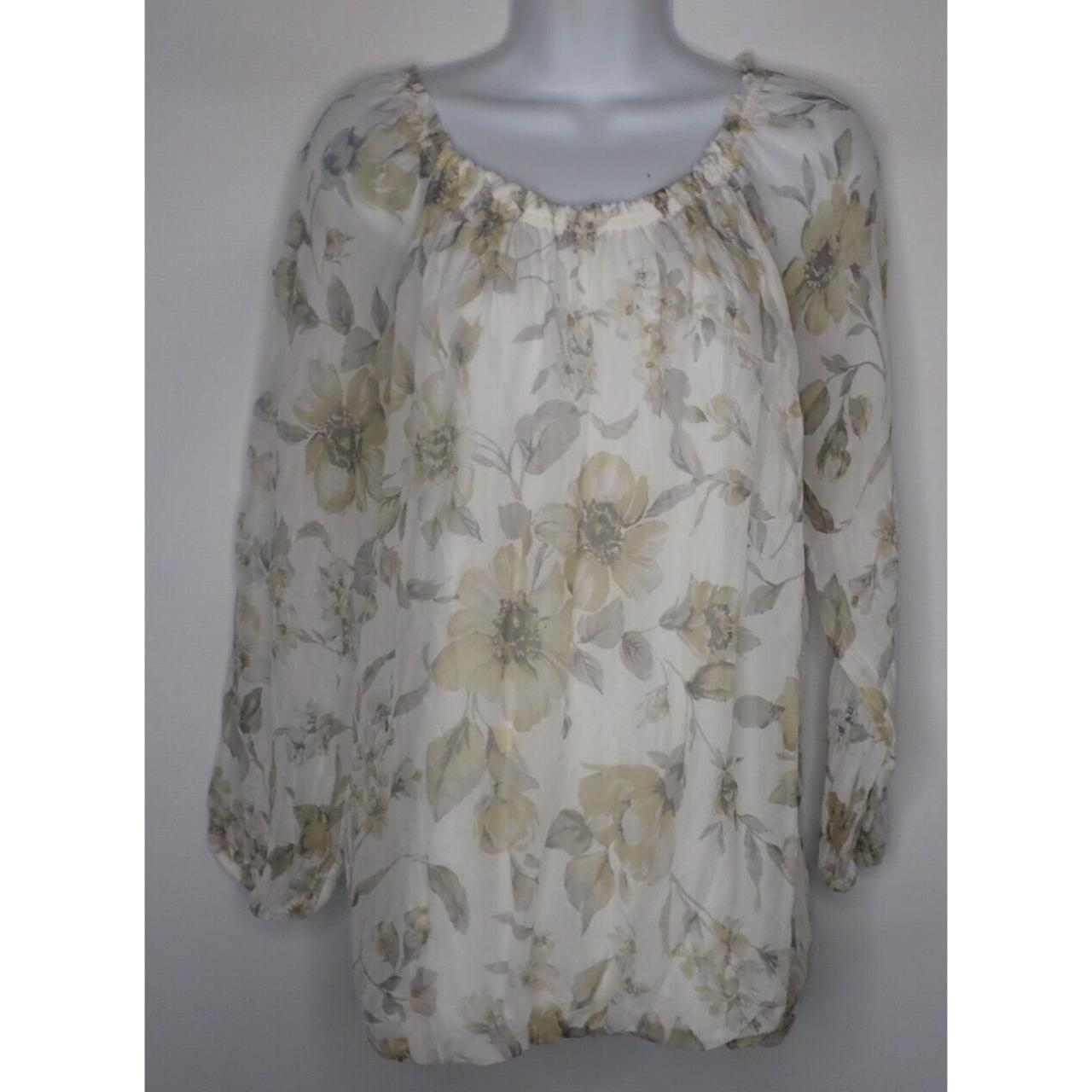 Rosemarine Made In Italy Floral 100 Silk Balloon... Depop