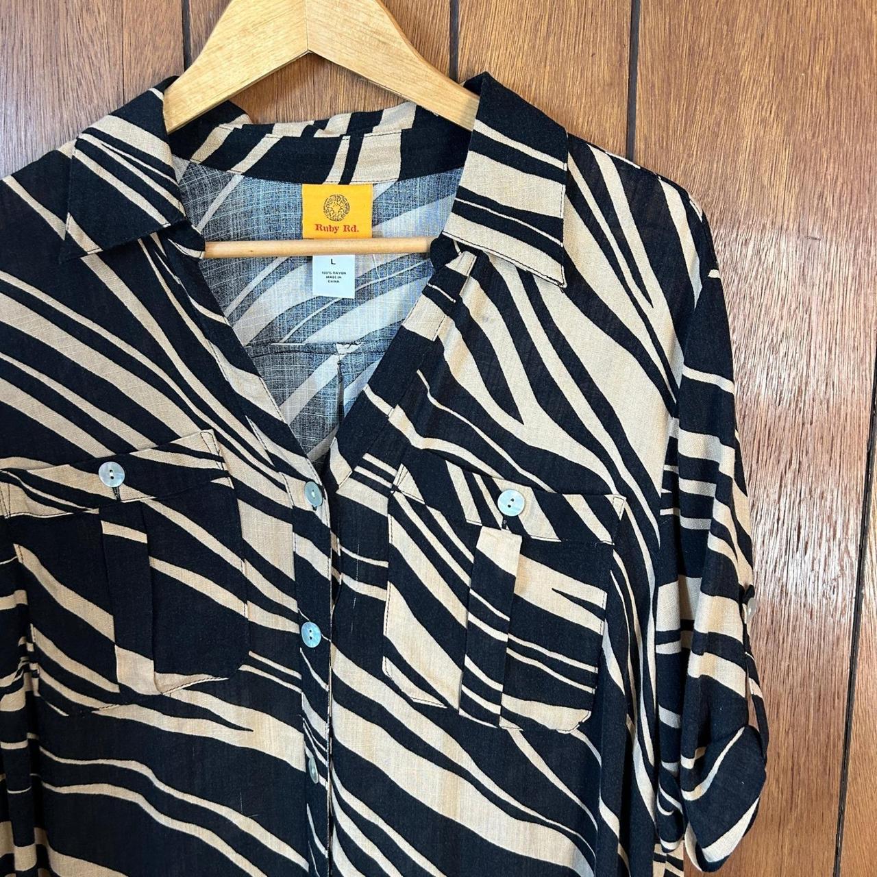 Ruby Rd. Women's Blouse - Black/Tan - L – Ruby Rd… - image 2