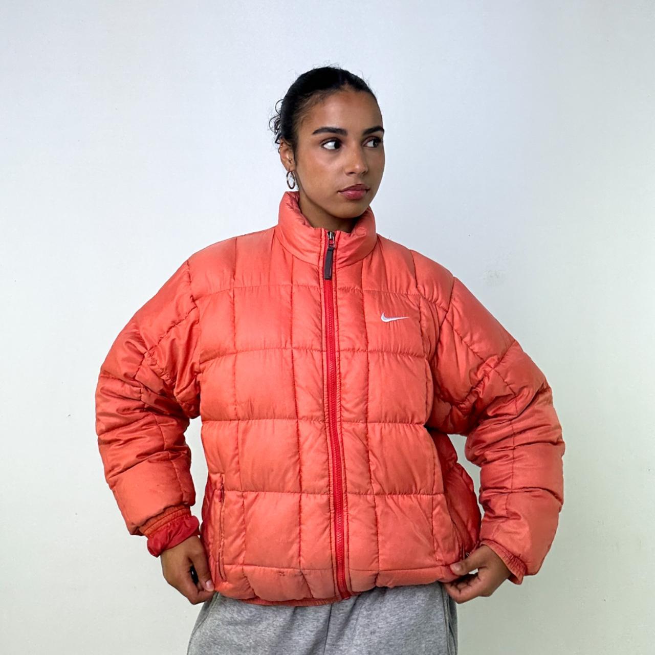 Orange nike puffer sales jacket