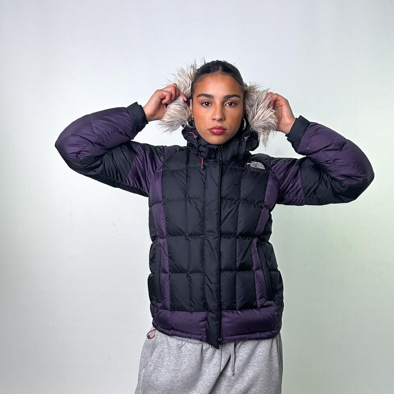 Black and purple north face best sale