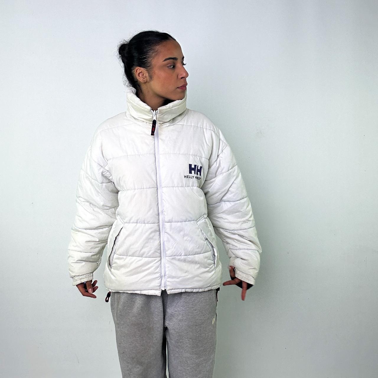 Navy Blue 90s Helly Hansen White Reversible Puffer. Depop