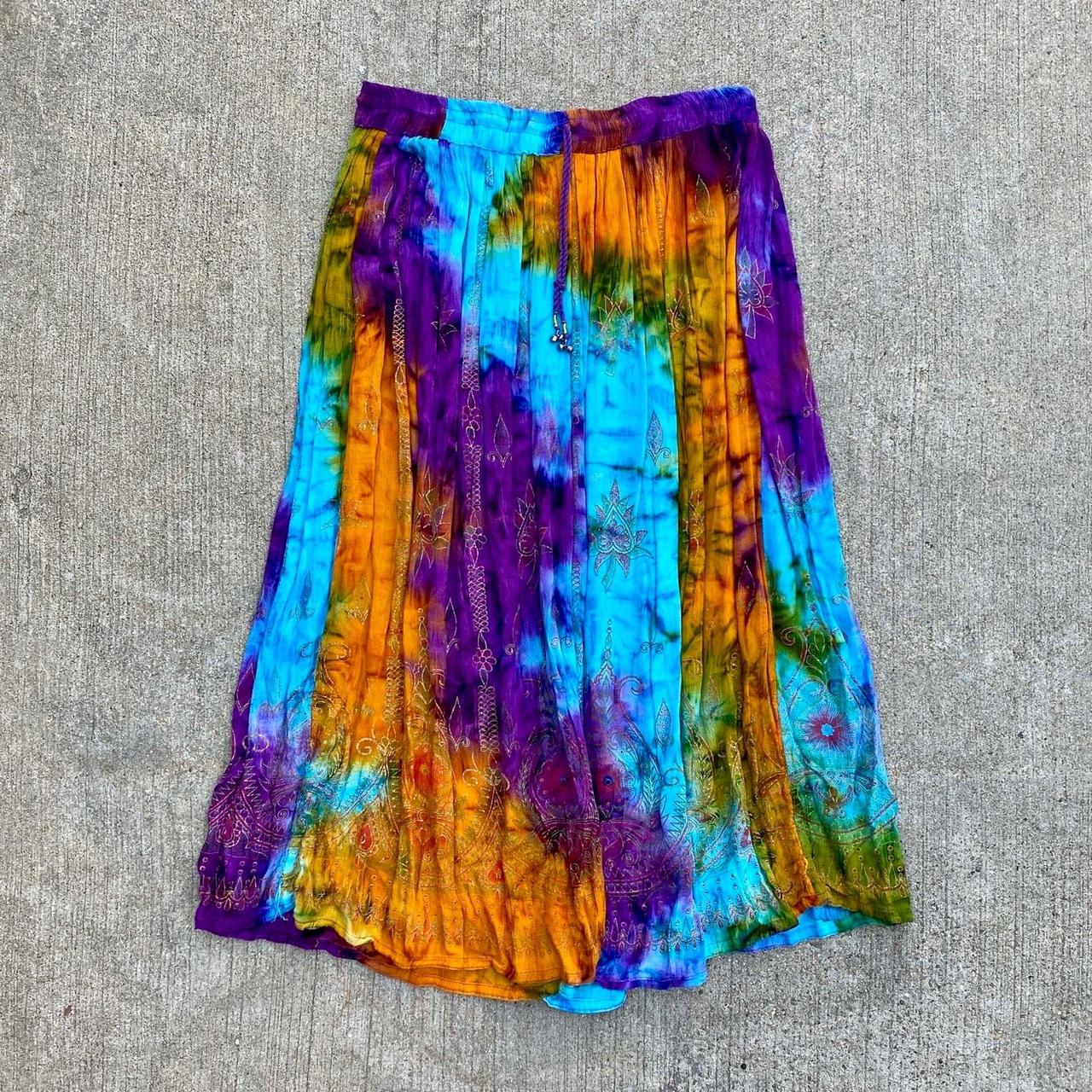 Rainbow drawstring skirt best sale