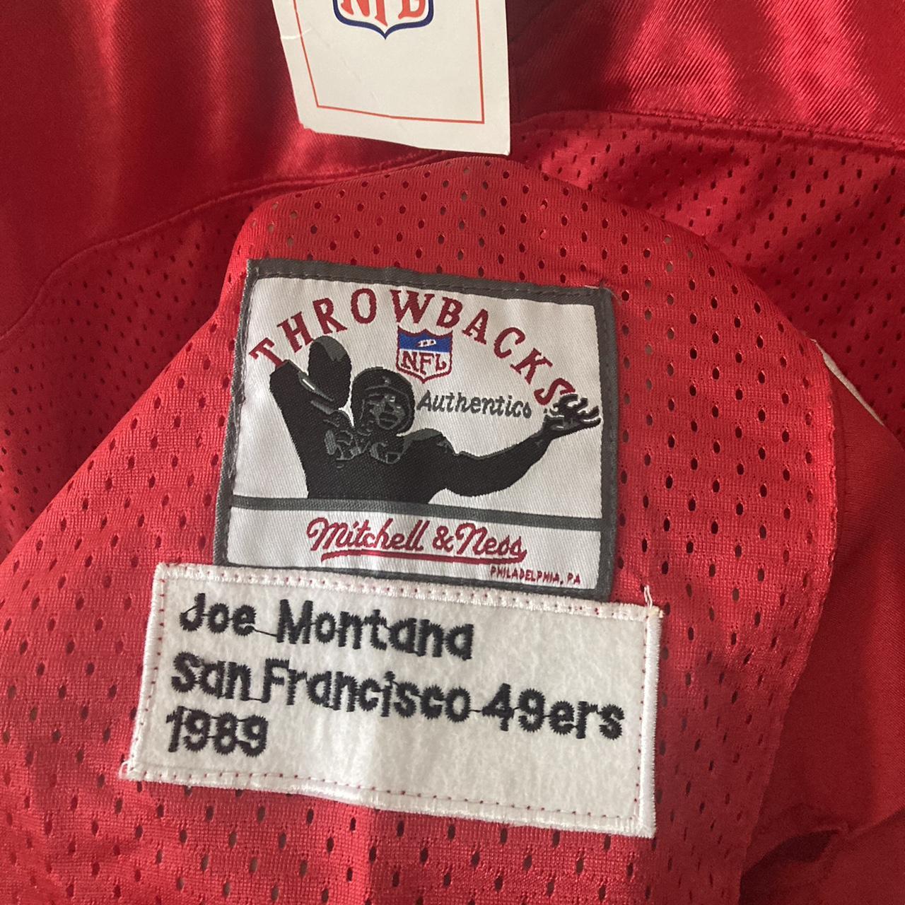 Mens San Francisco 49ers Joe Montana Mitchell & Ness White