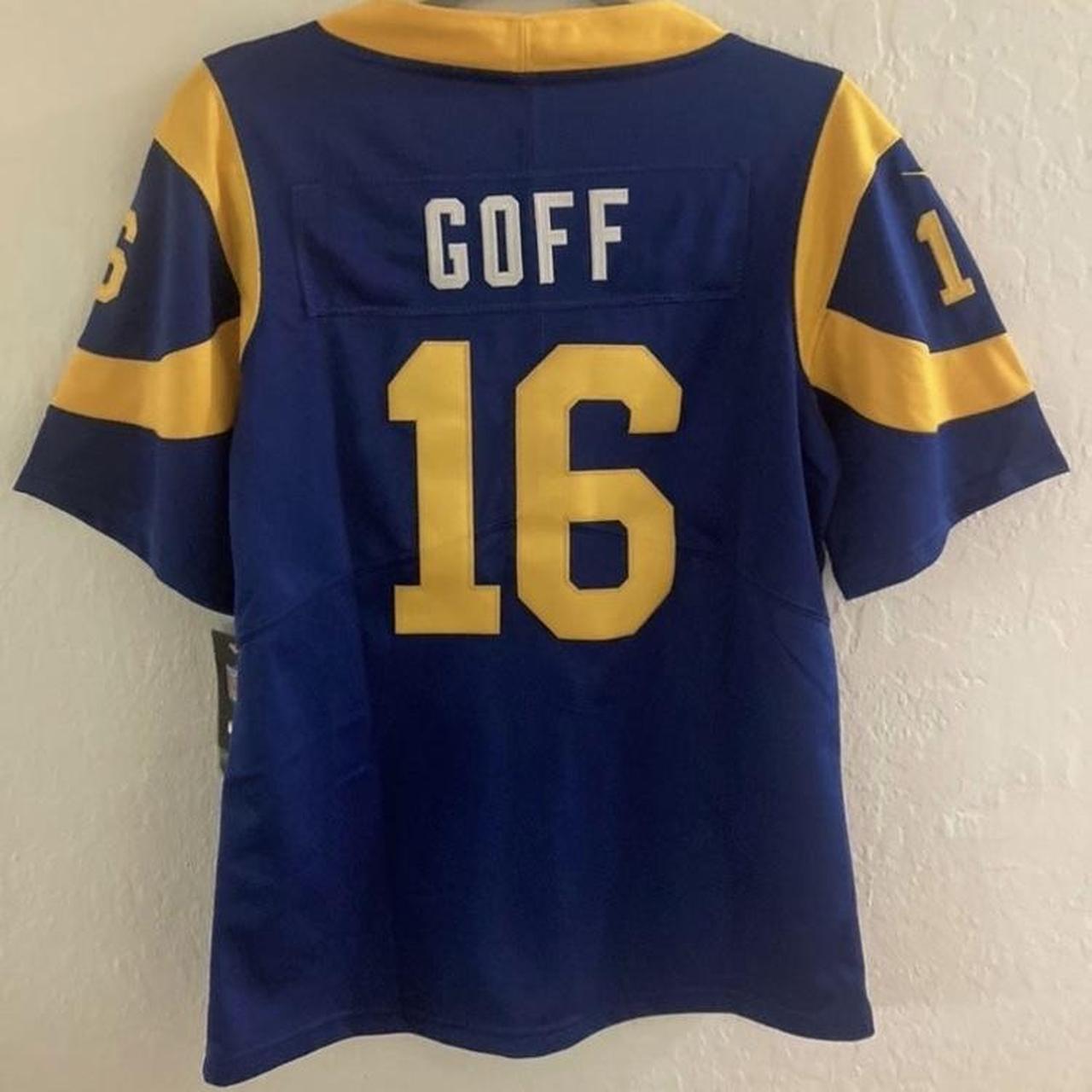 Brand New With Tags NFL Nike Los Angeles Rams Jersey Blue Medium Goff 16