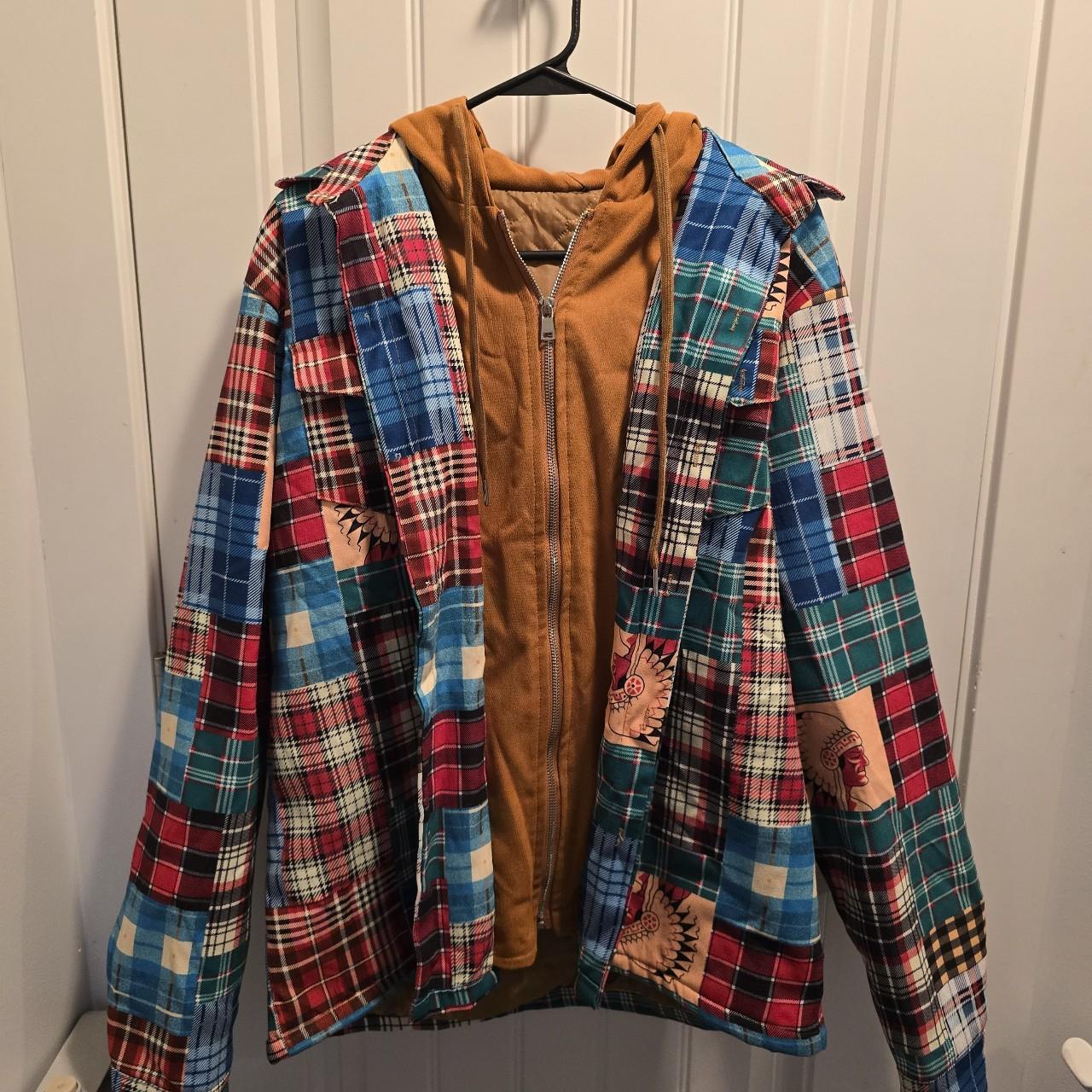 Men's Jacket - Multi - M – Patchwork quilted styl… - image 2