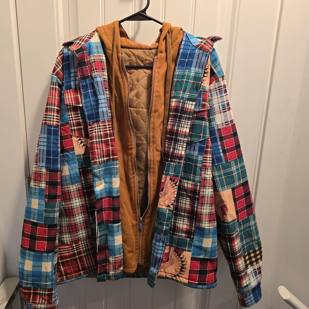 Men's Jacket - Multi - M – Patchwork quilted styl… - image 1