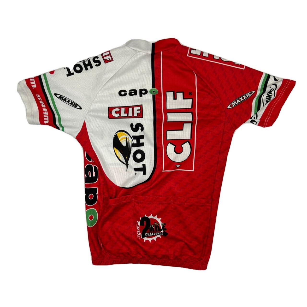 Capo Cycling Jersey Large Men’s White Red Clif Bar... Depop