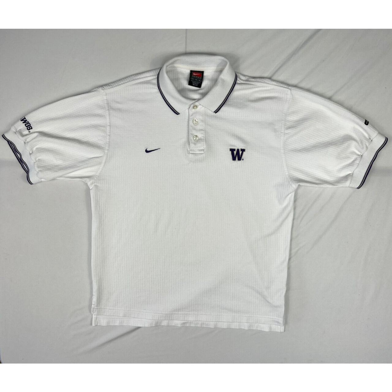 Men’s Nike Polo Shirt Medium Dri-Fit UW Huskies... - Depop