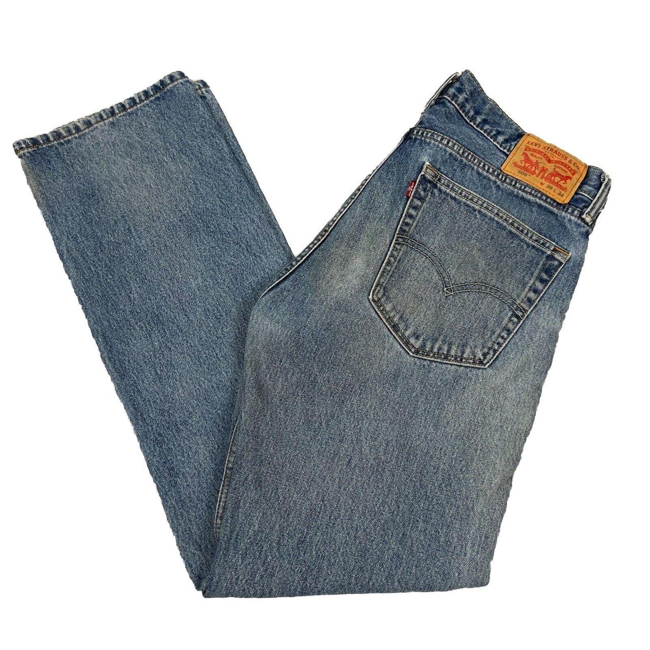 Levis 505 Regular Fit Jeans Size 33x33 Blue Medium