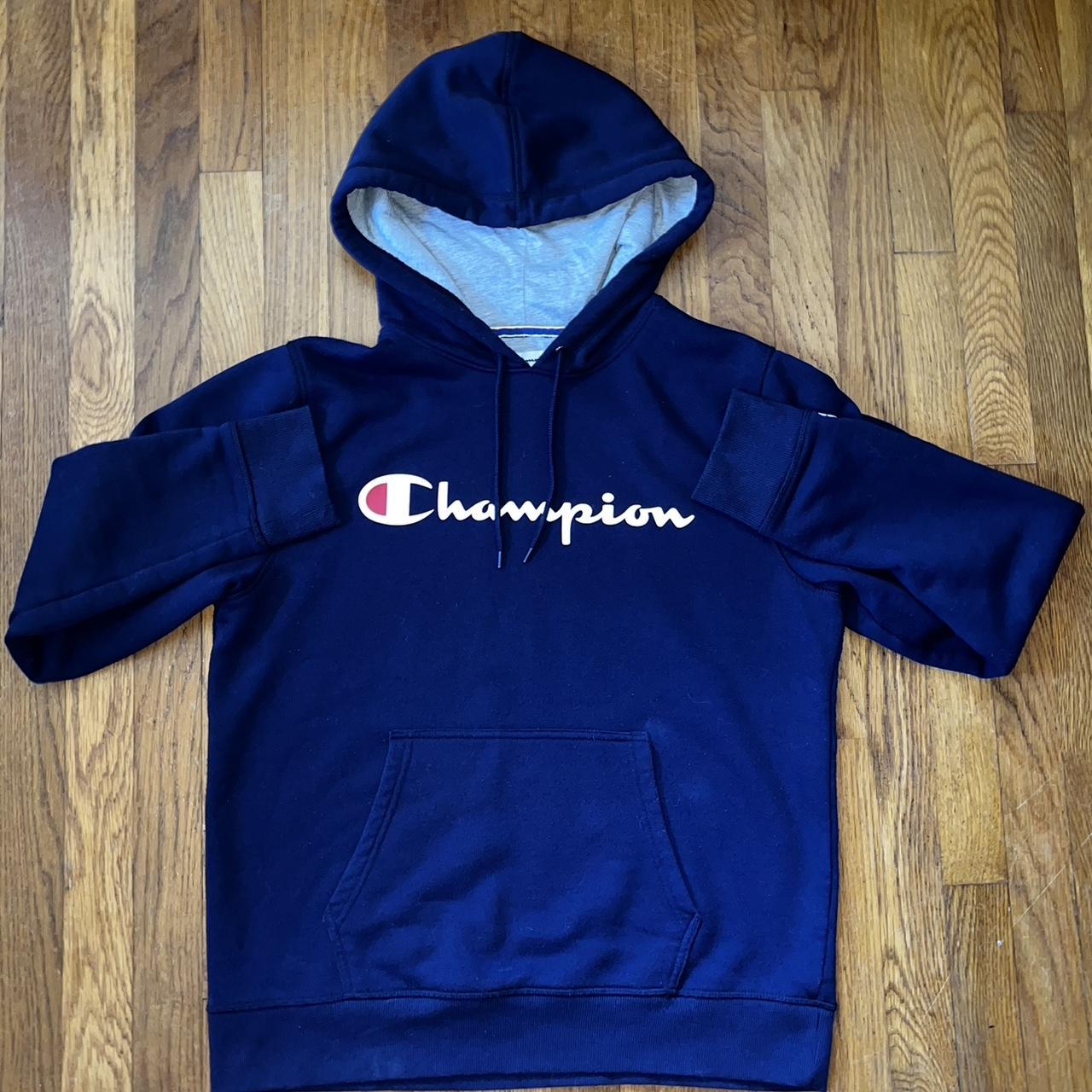 FREE SHIPPING Navy champion hoodie No stains or... - Depop