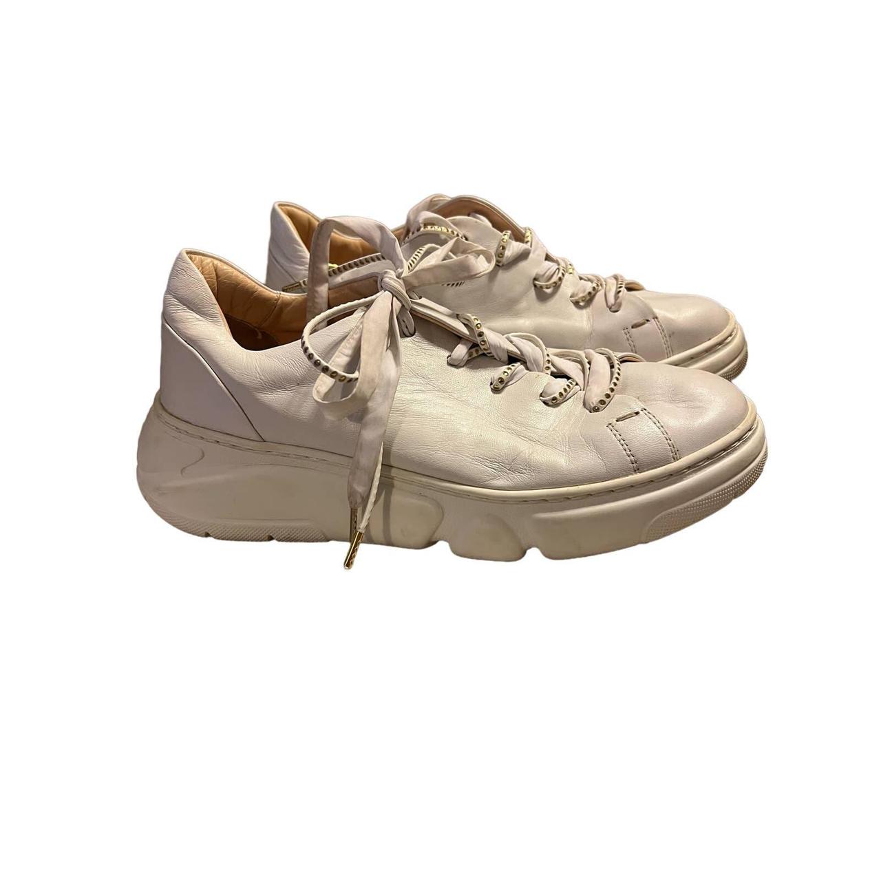 AGL Sheila Leather Chunky Sneaker White Women s Size Depop