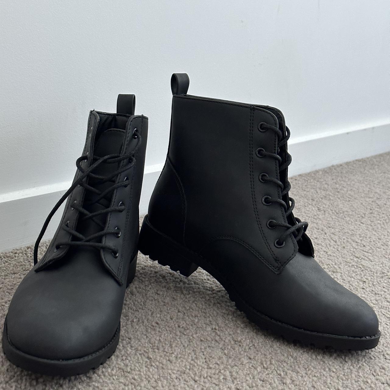 Kmart Boots Black Lace up US size 7 EU size